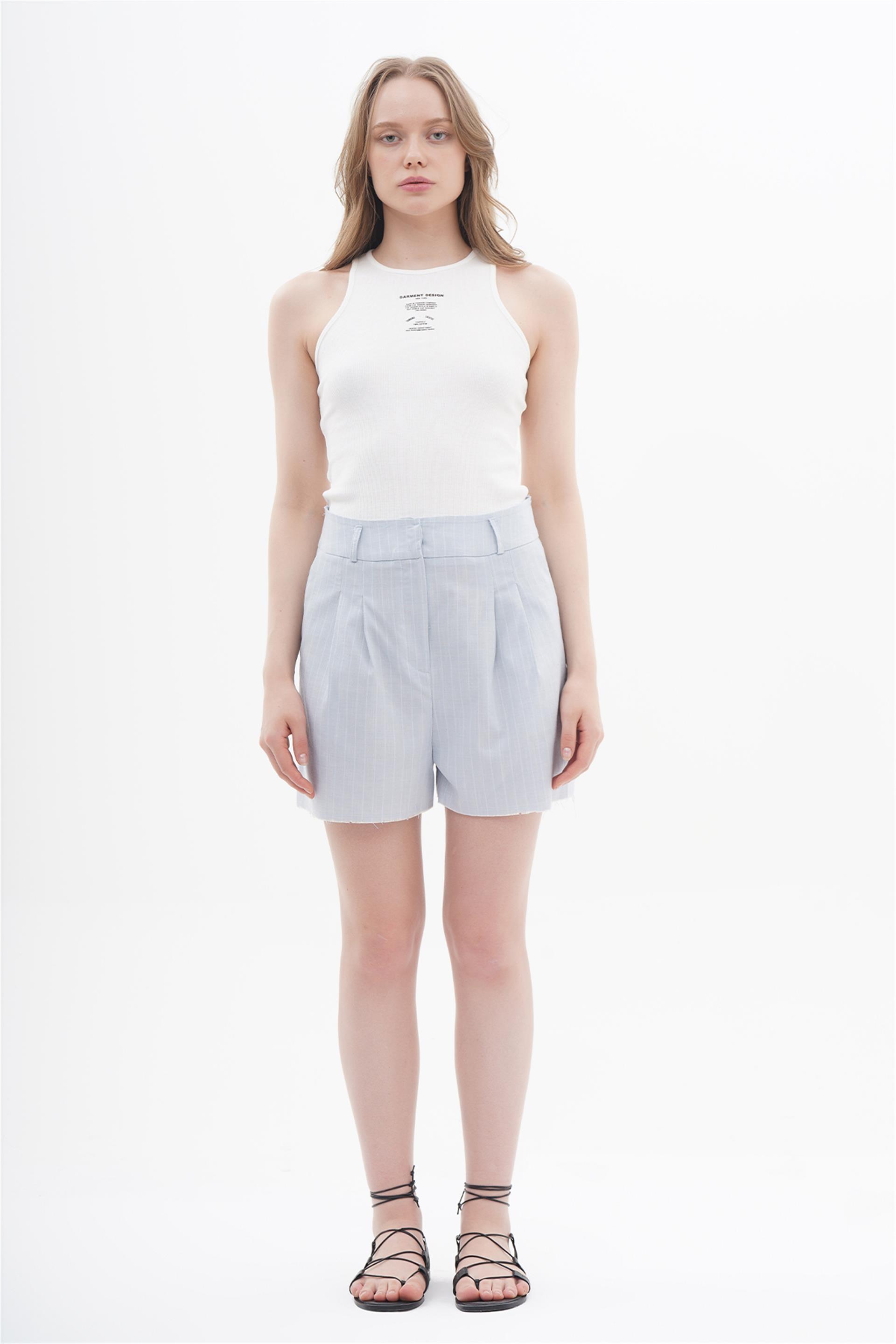 010624 CUT EDGE LOOSE FIT PANTS SHORTS WITH STRIPES