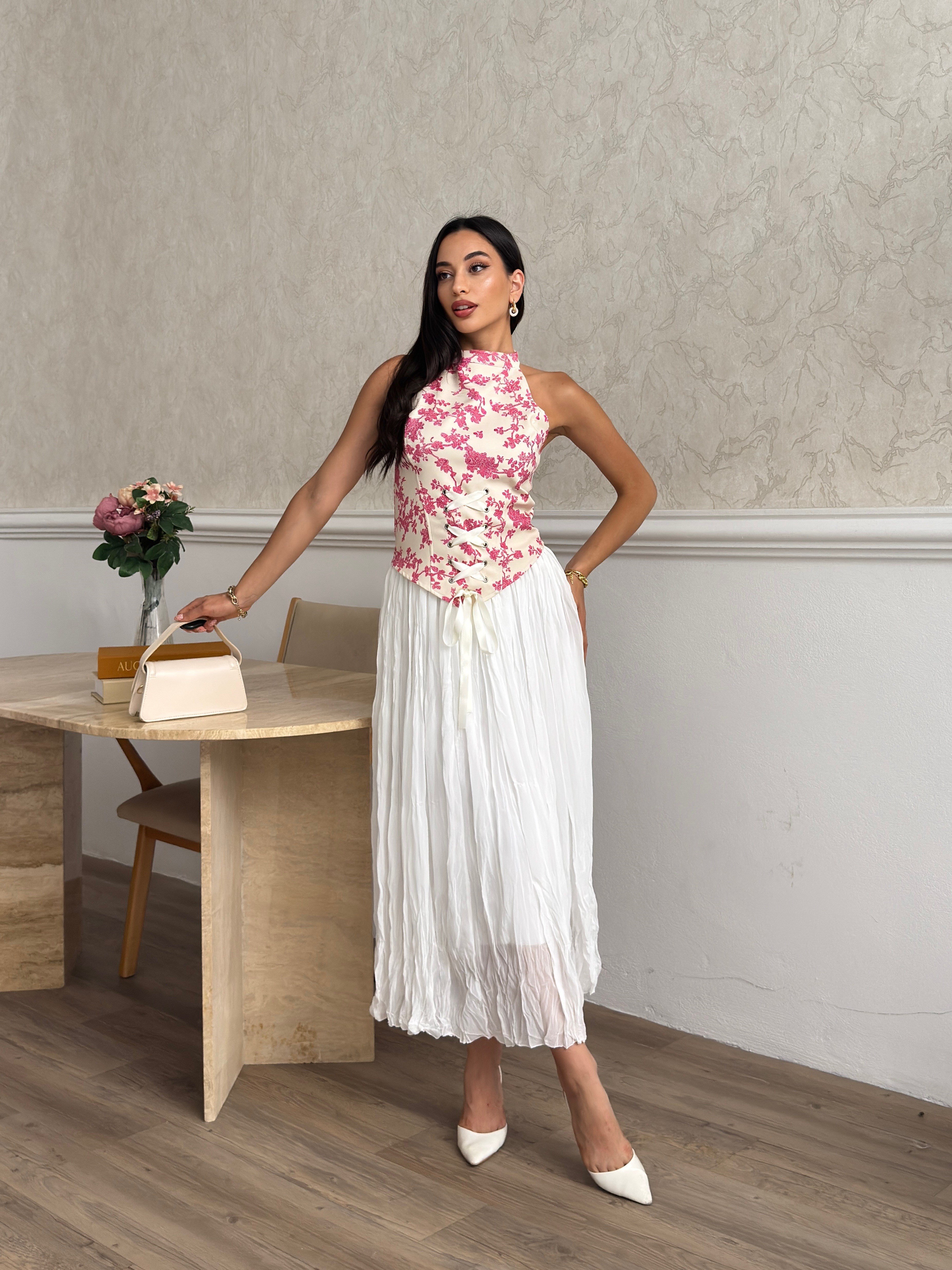 3178 KORSE BLUZ ETEKLİ TAKIM