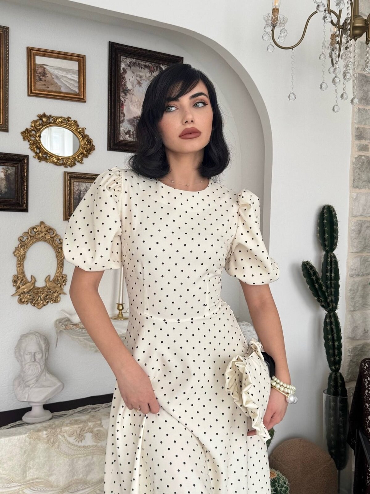 Agle Balloon Sleeve Dress