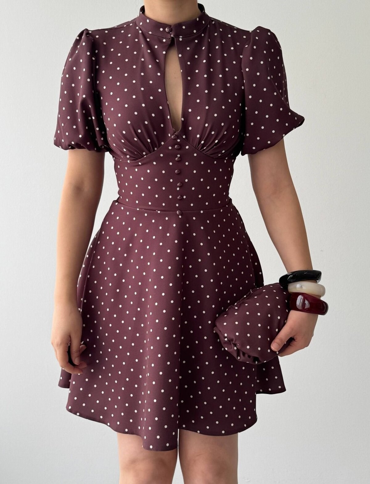 Alsace Dress with Low-Cut Detail