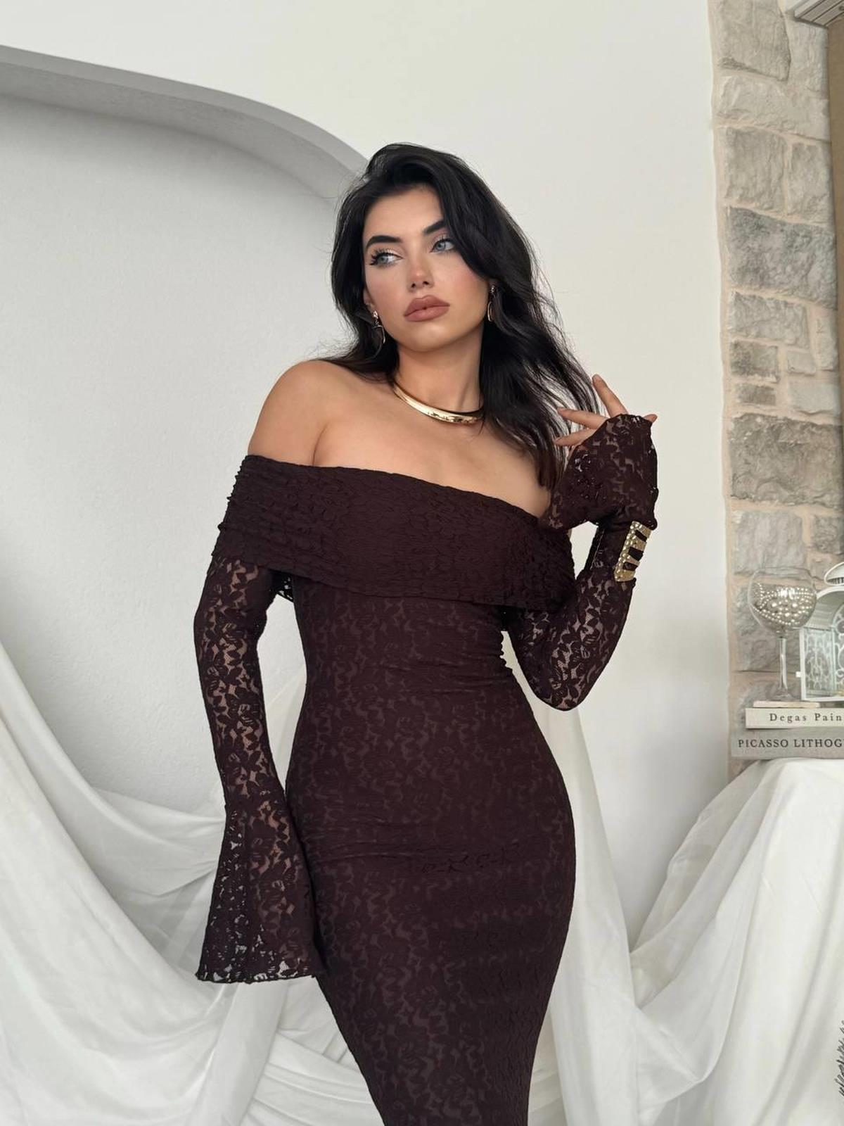 Arya Strapless Lace Dress
