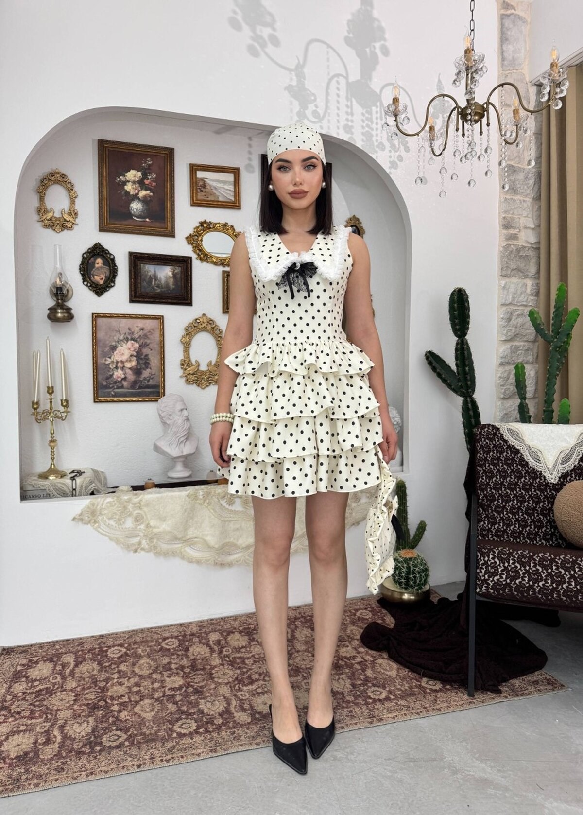 Asel Brooch Detail Dress