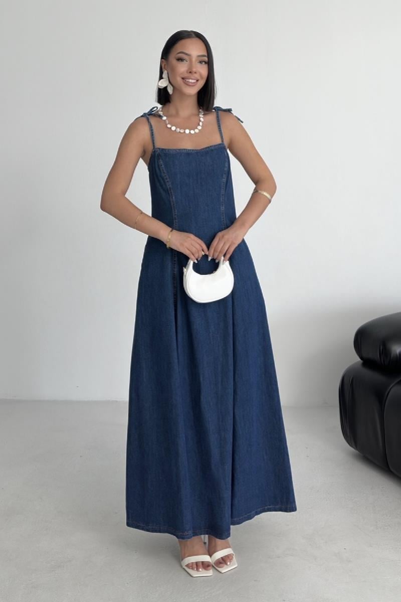 Bağcık Detaylı Volanlı Elbise 3052-26-(S-XL)