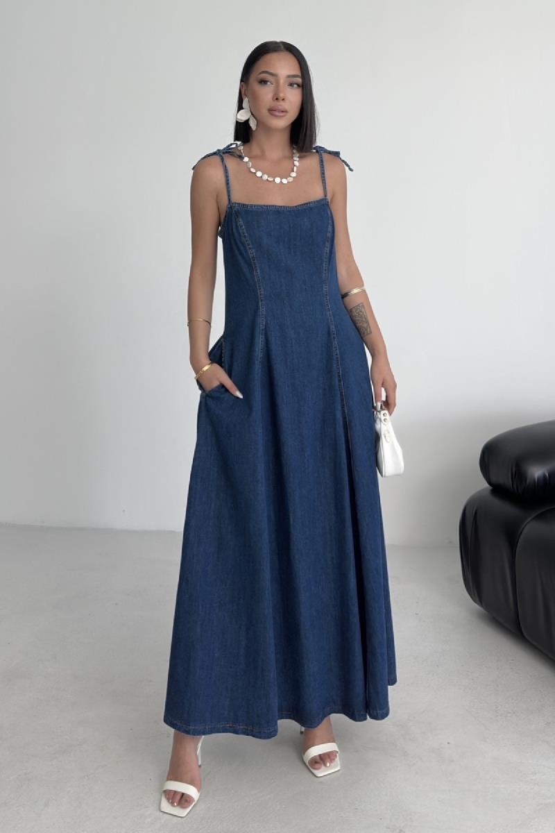 Bağcık Detaylı Volanlı Elbise 3052-26-(S-XL)