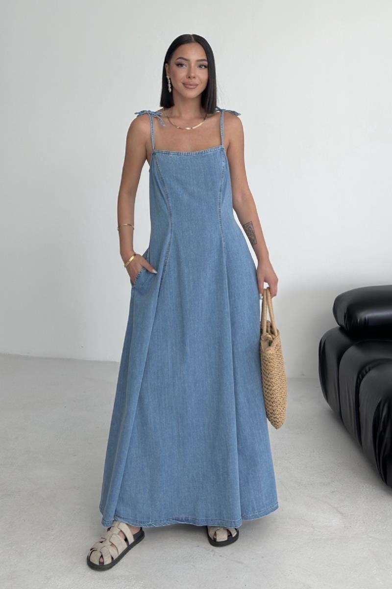 Bağcık Detaylı Volanlı Elbise 3052-26-(S-XL)