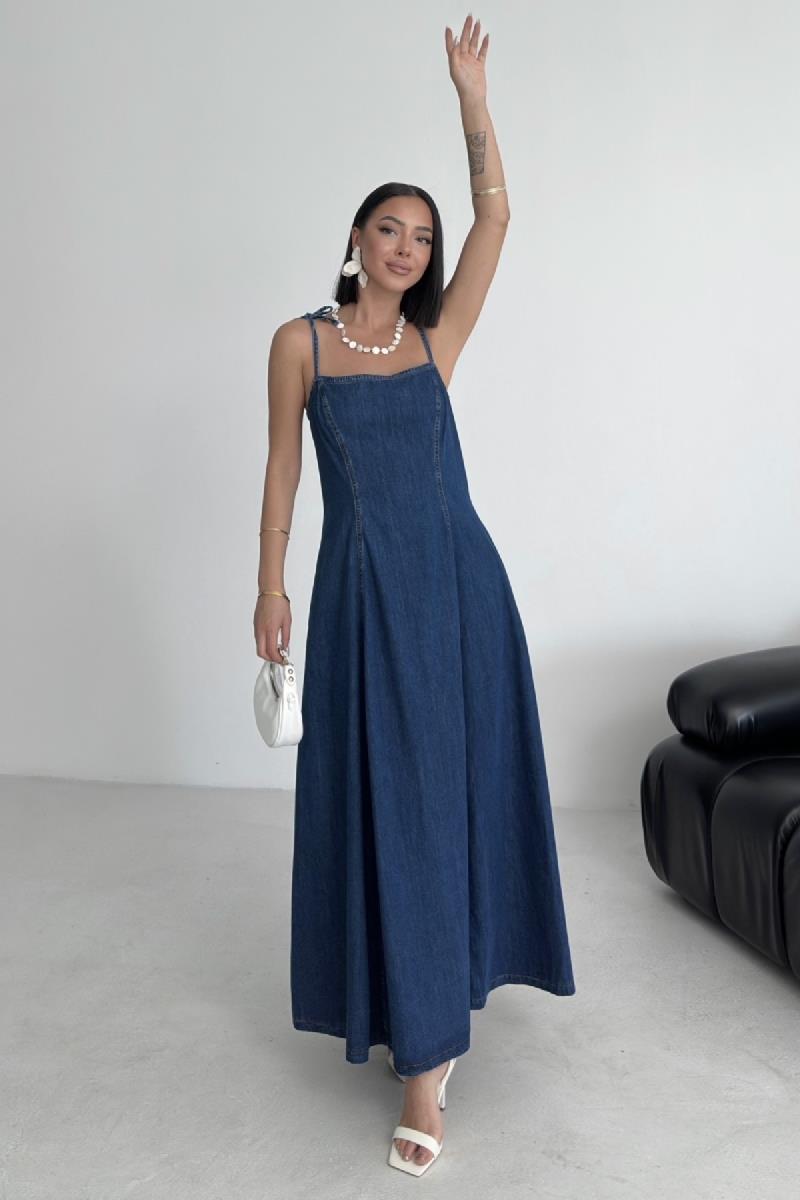 Bağcık Detaylı Volanlı Elbise 3052-26-(S-XL)