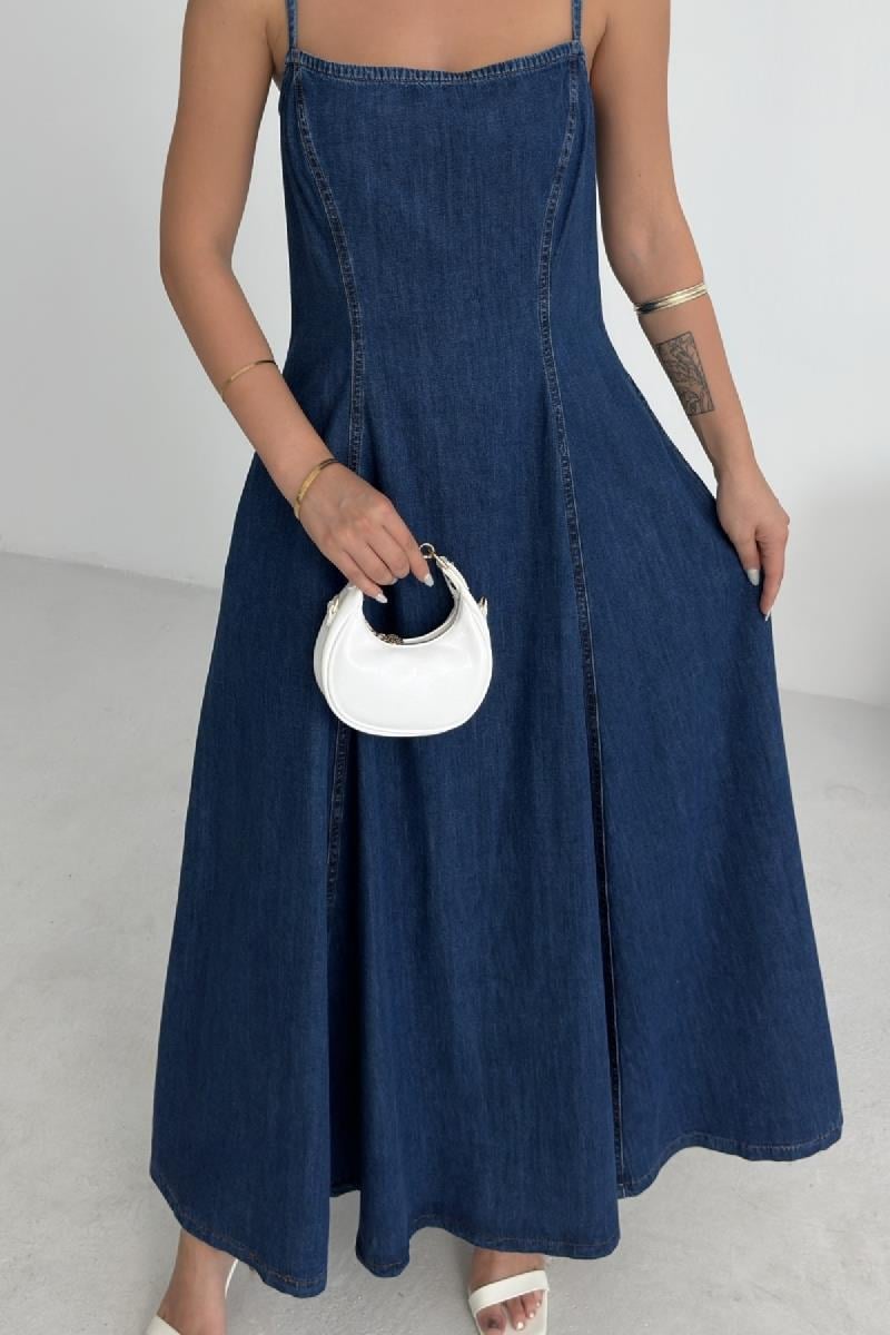 Bağcık Detaylı Volanlı Elbise 3052-26-(S-XL)