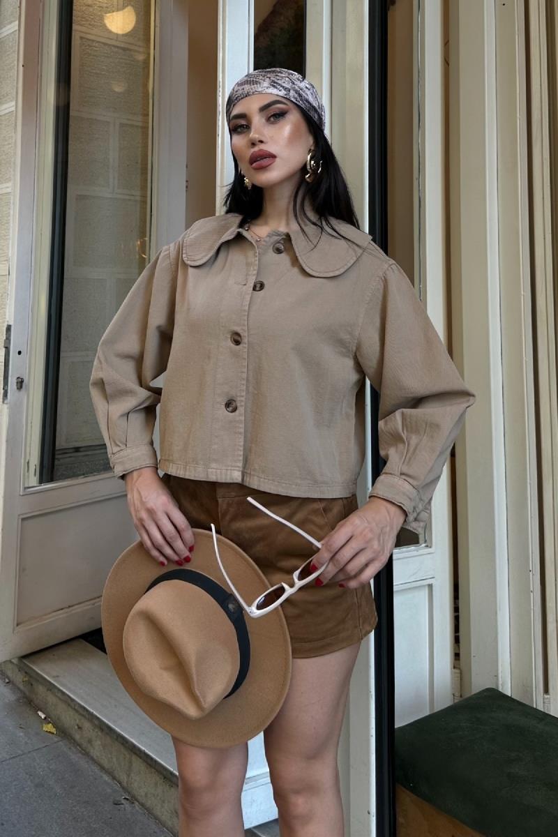 Bebe Yaka Gömlek 6095-17-(S-XL)