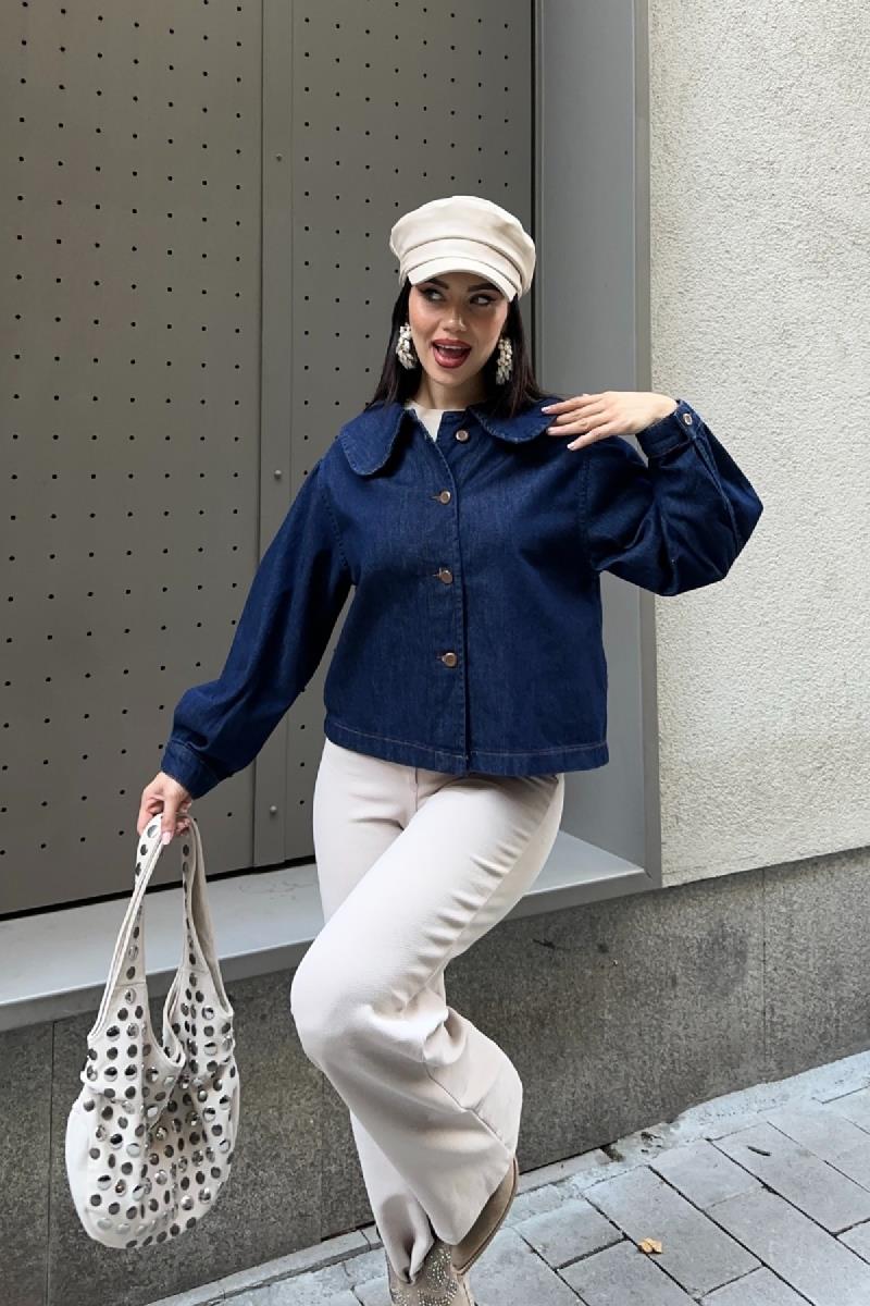 Bebe Yaka Gömlek 6095-17-(S-XL)