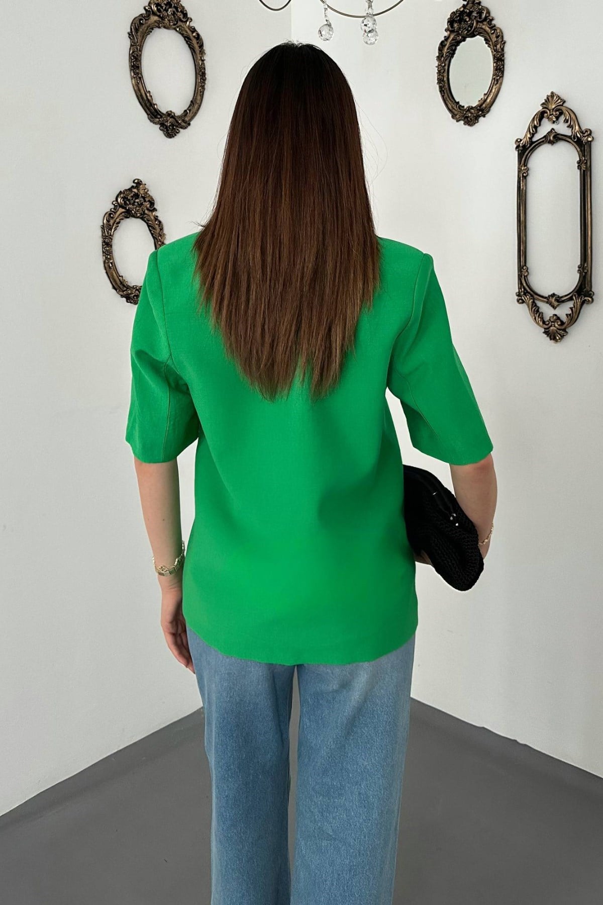 Benetton 2 Düğmeli Kısakol Ceket