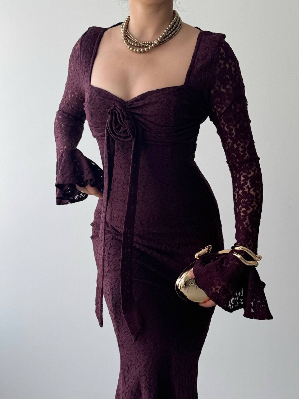 Cesam Rose-Detail Dress