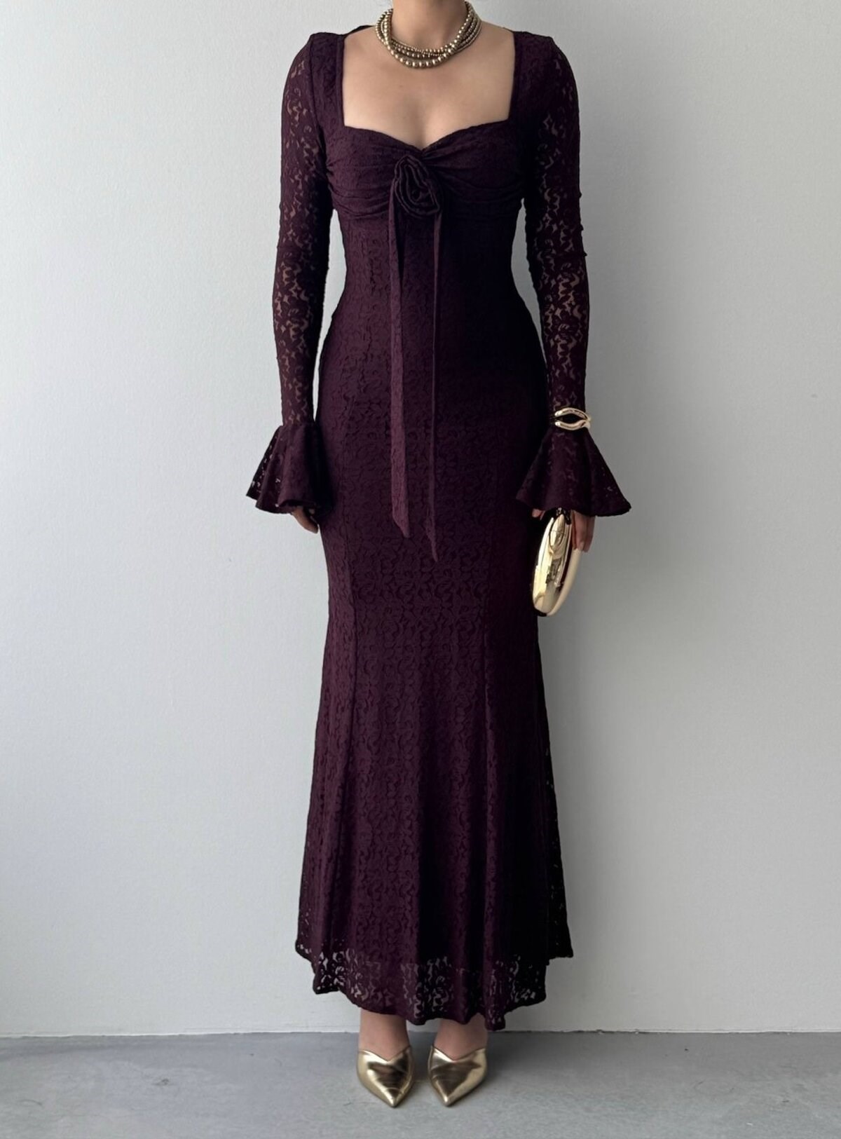 Cesam Rose-Detail Dress