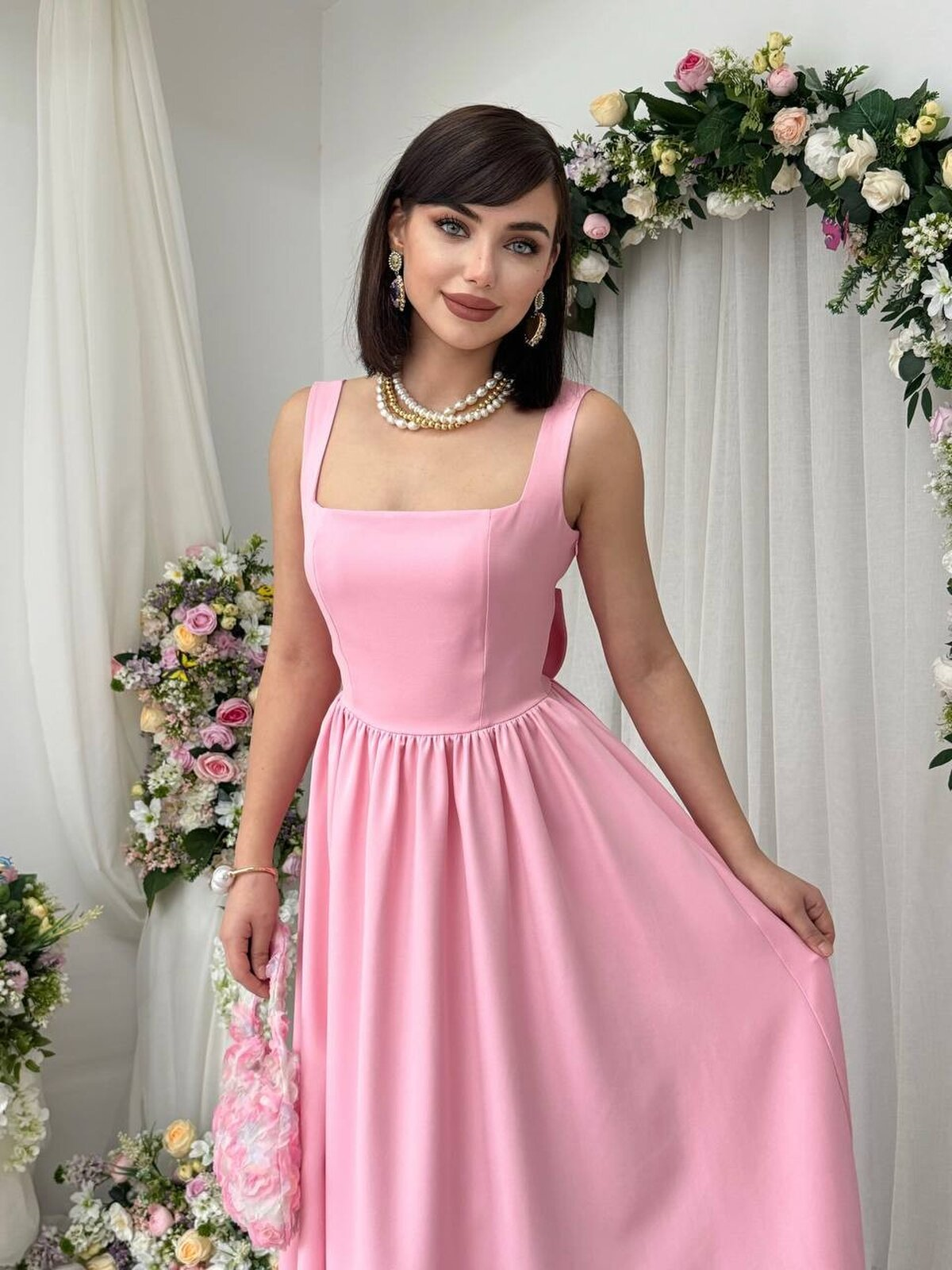 Dinas Dress with Bow Detail
