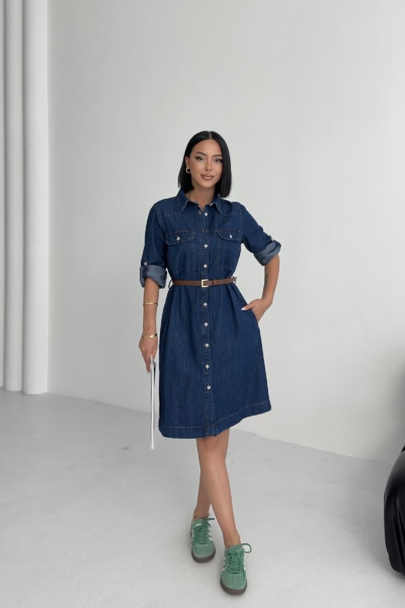 Düğmeli Uzun Gömlek 6102-26-(S-XL)