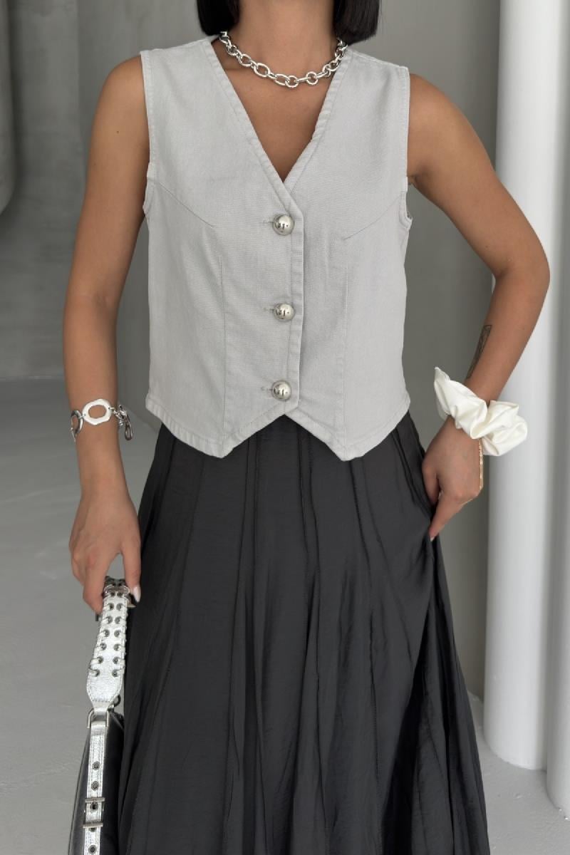 Düğmeli Yelek 6156-72-(S-XL)