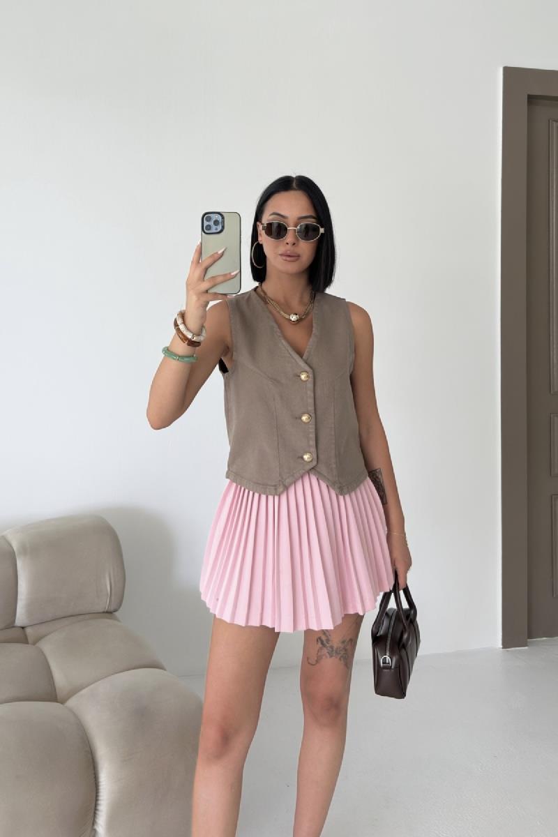 Düğmeli Yelek 6156-72-(S-XL)