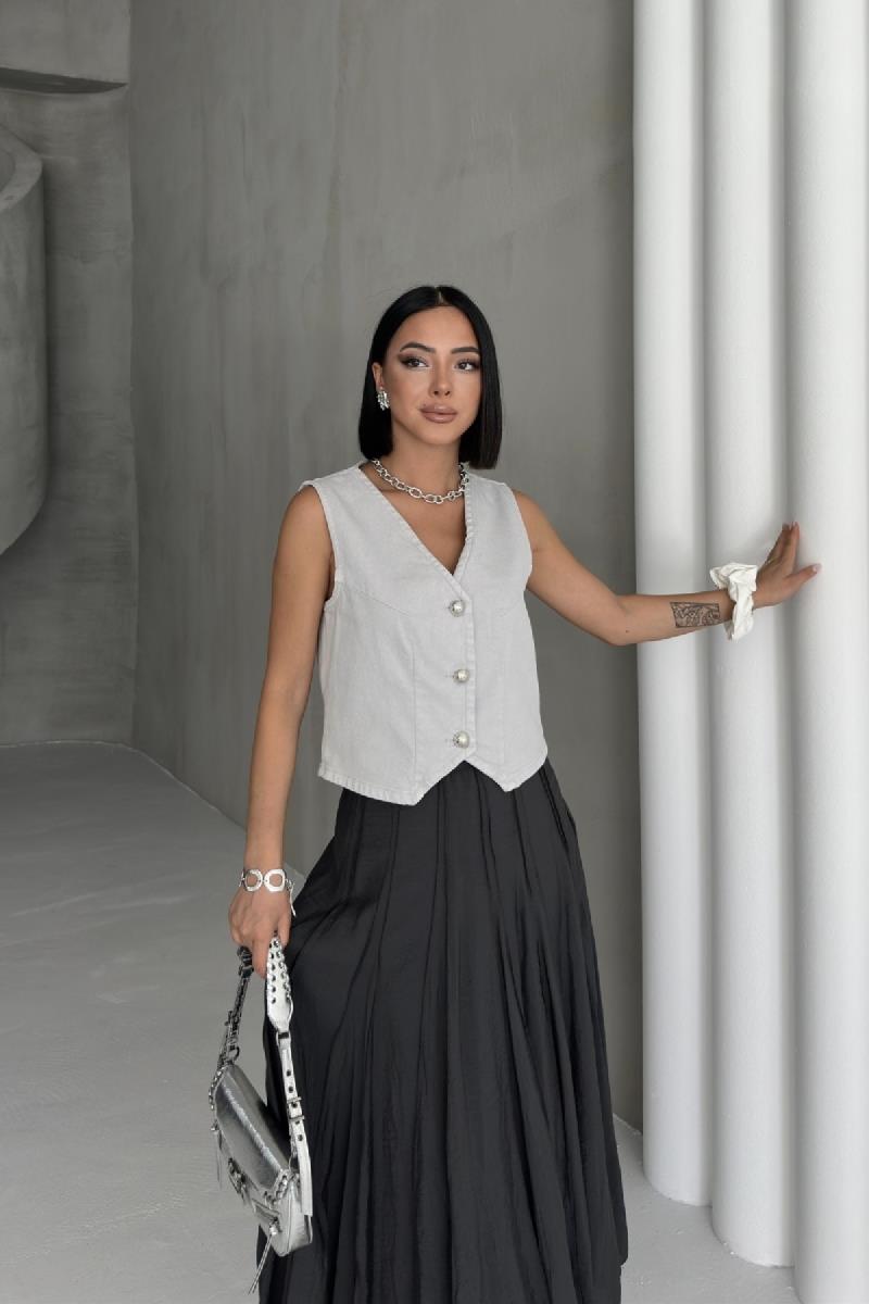 Düğmeli Yelek 6156-72-(S-XL)