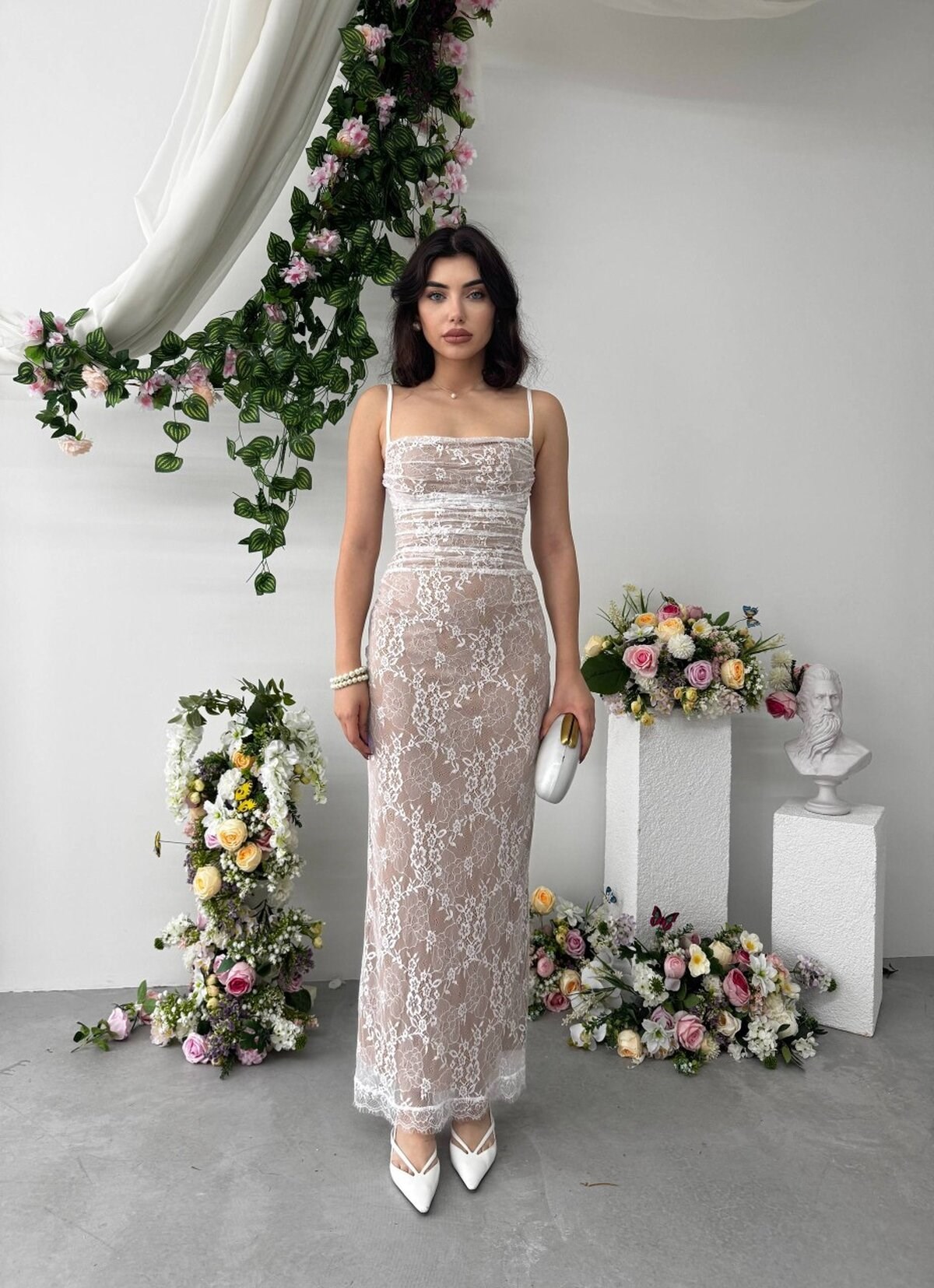 Ensa Strappy Midi Dress