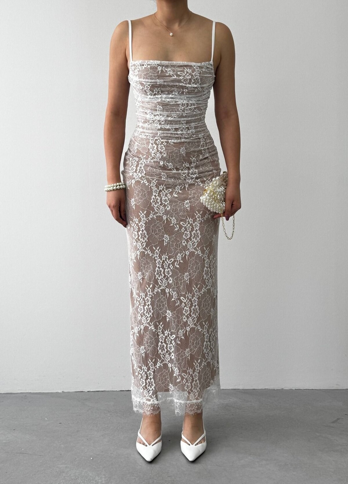 Ensa Strappy Midi Dress