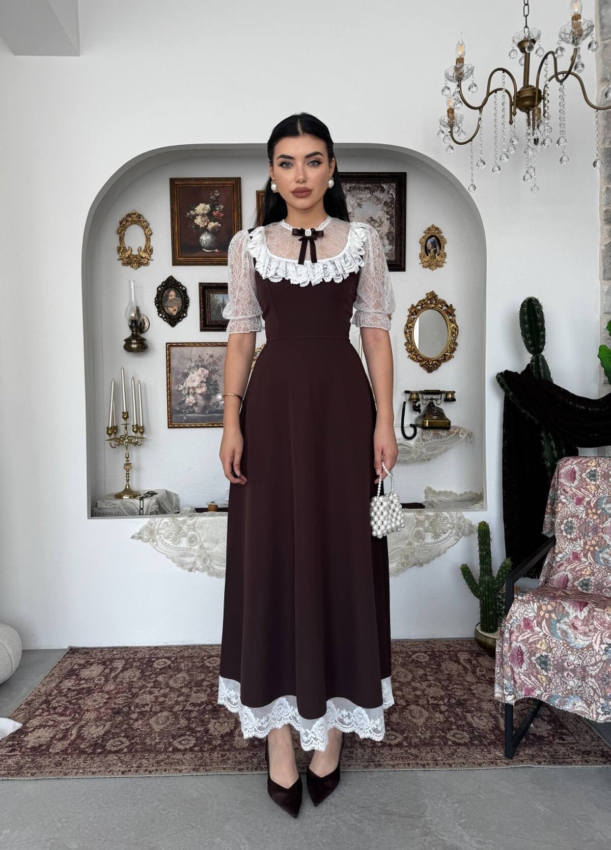 Esane Brooch Detail Dress