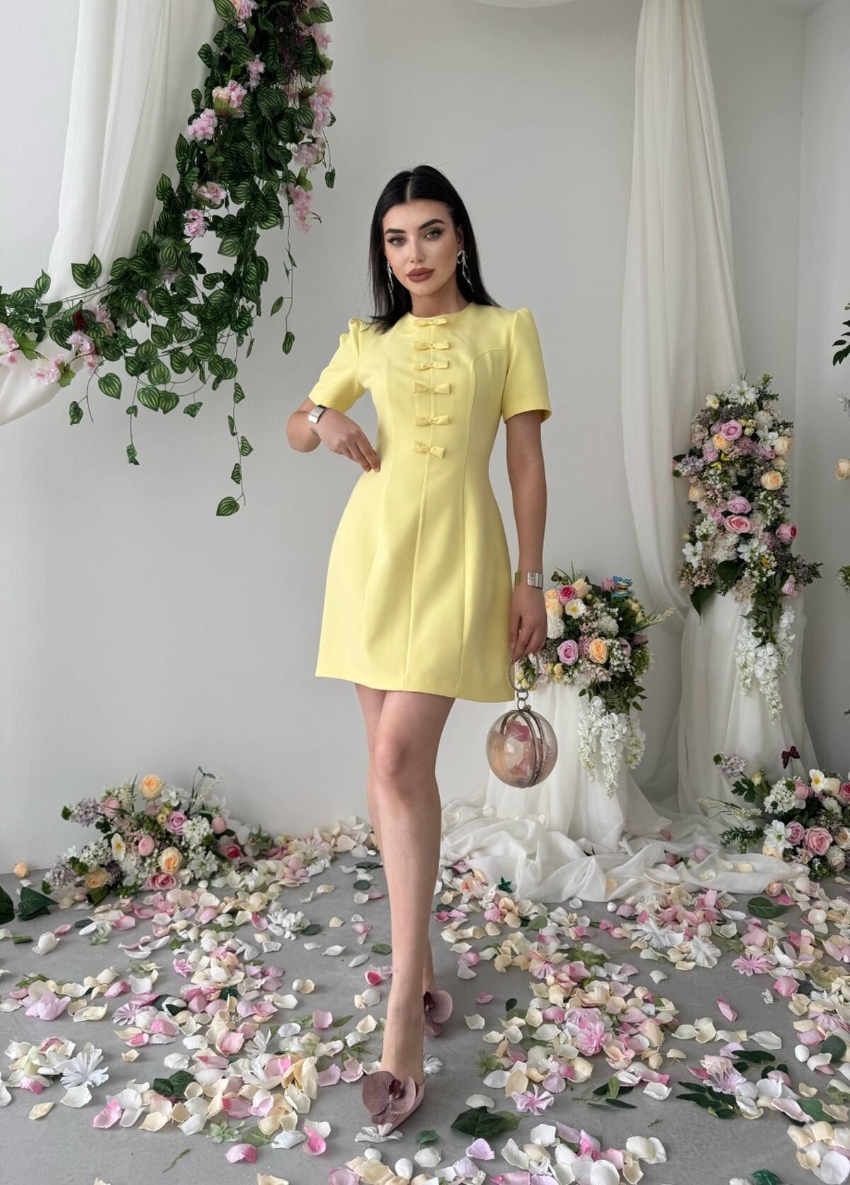 Evan Bow Detail Dress