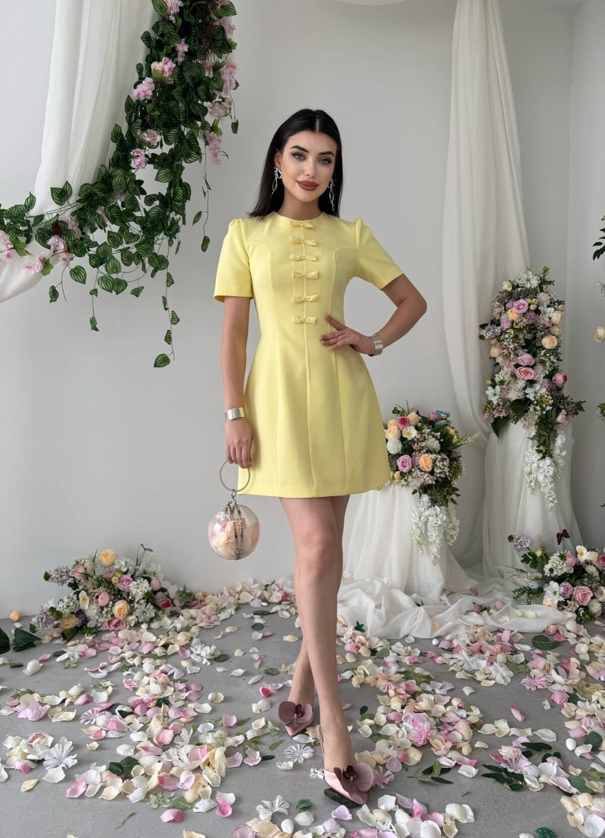 Evan Bow Detail Dress