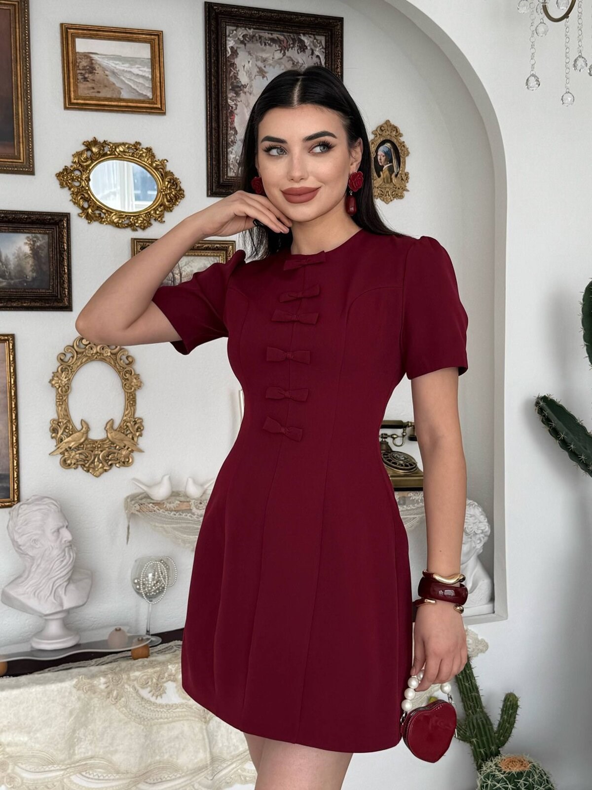 Evan Bow Detail Dress