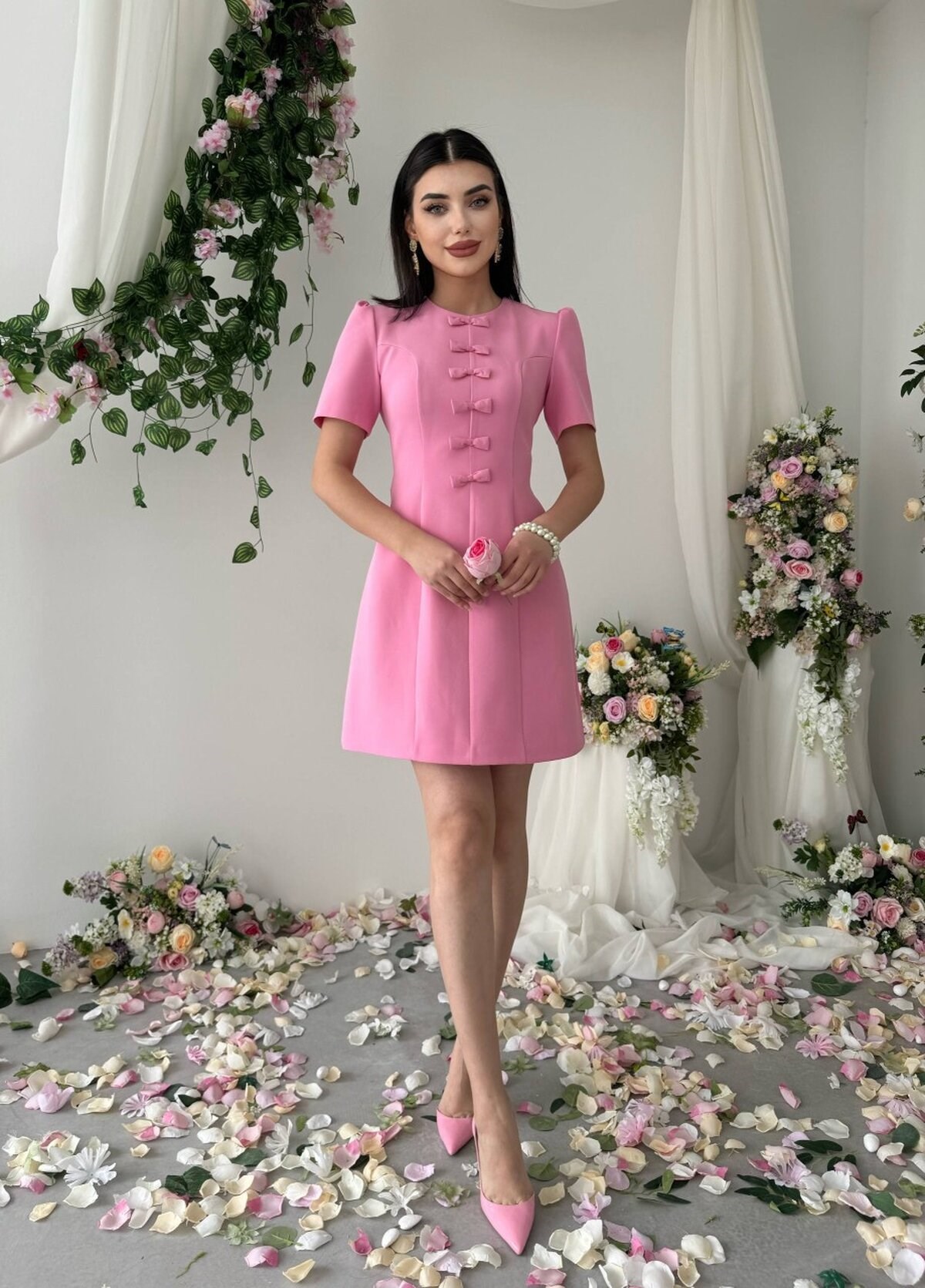 Evan Bow Detail Dress