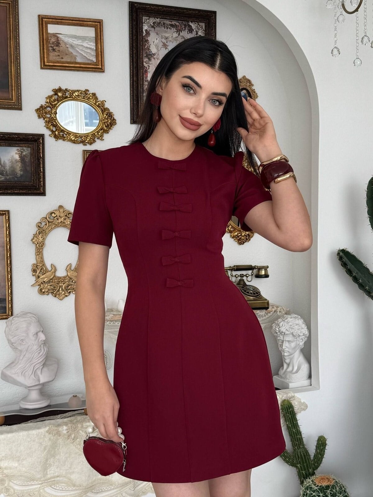 Evan Bow Detail Dress