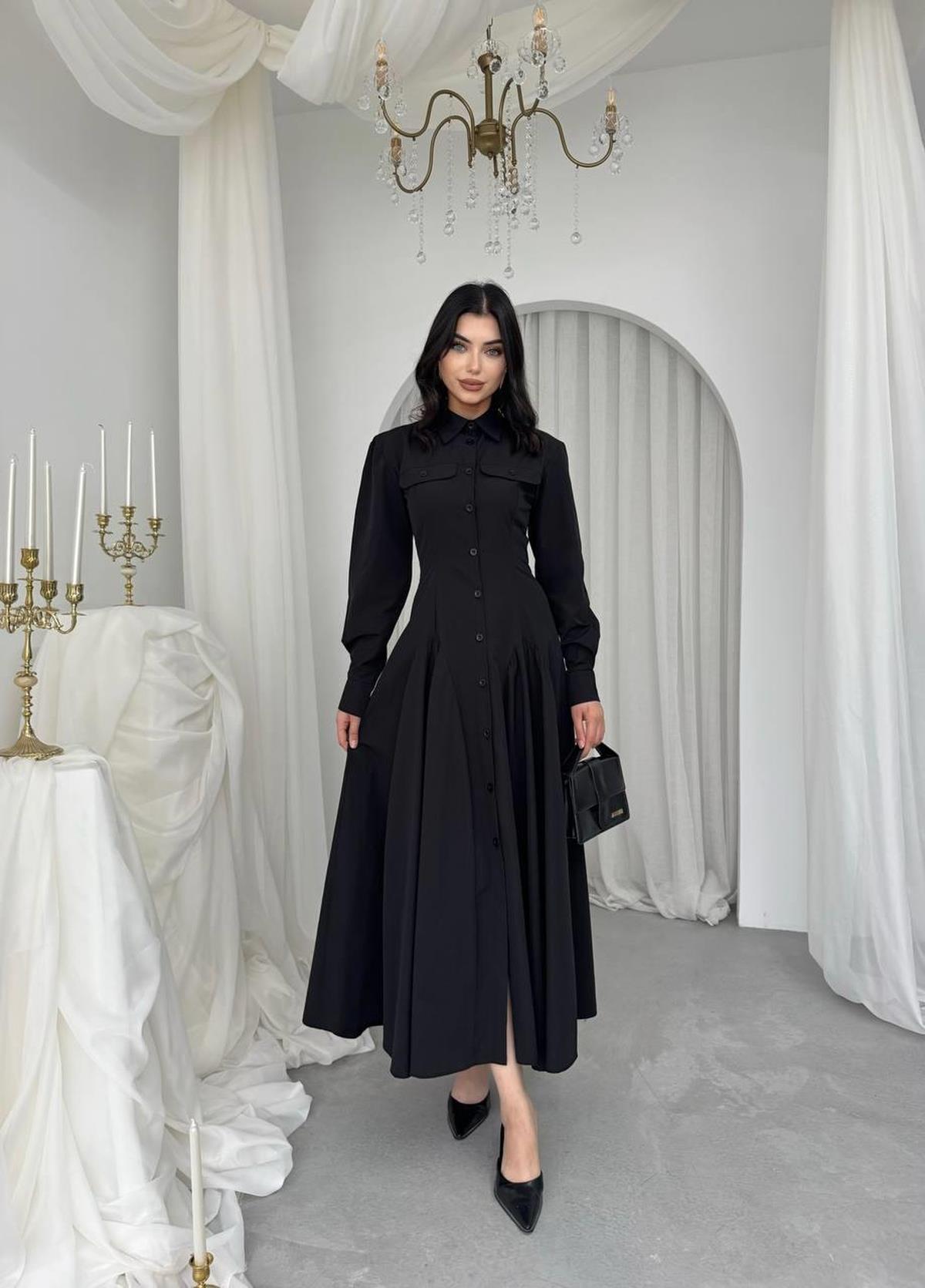 Feris Button Detailed Dress