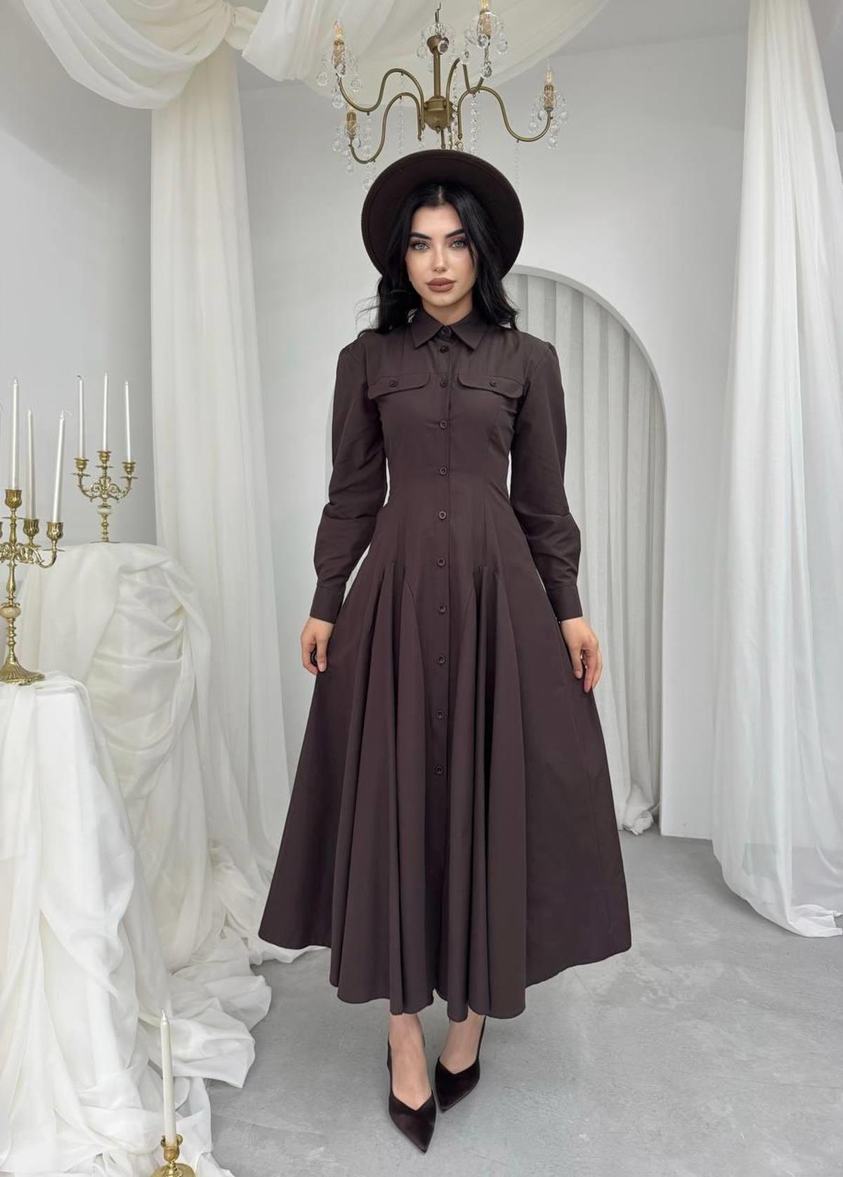 Feris Button Detailed Dress