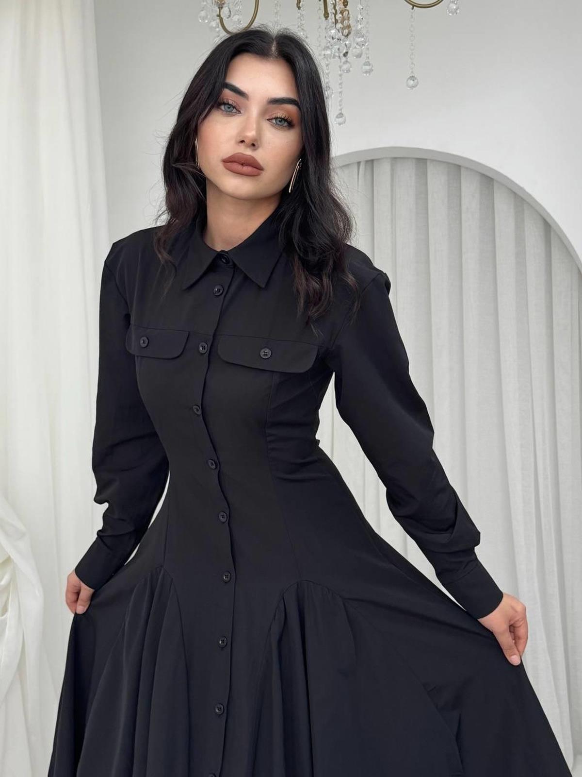 Feris Button Detailed Dress