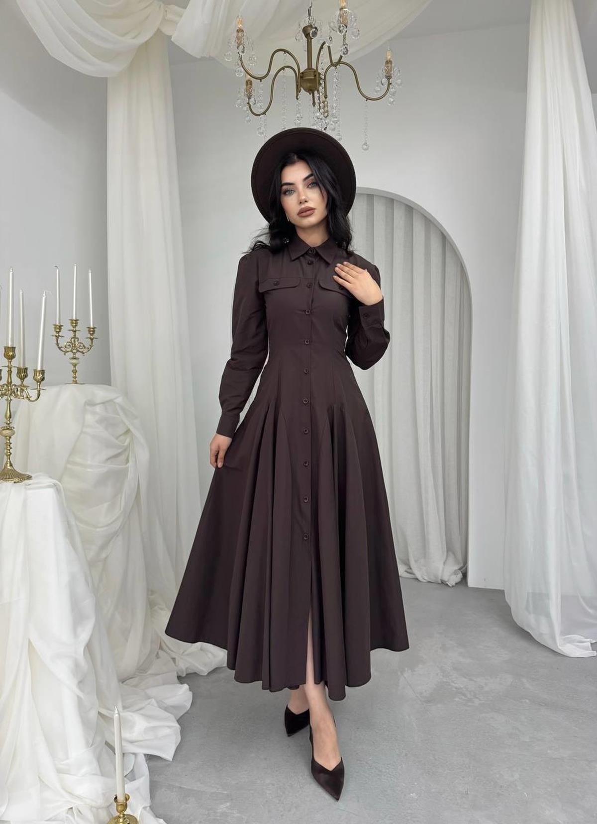 Feris Button Detailed Dress