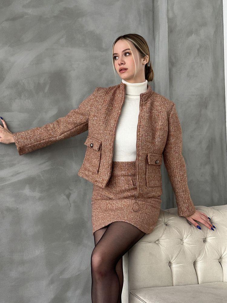 Fermuarlı Kase Toptan Mont - Koyu Kahve | TOPSHOW