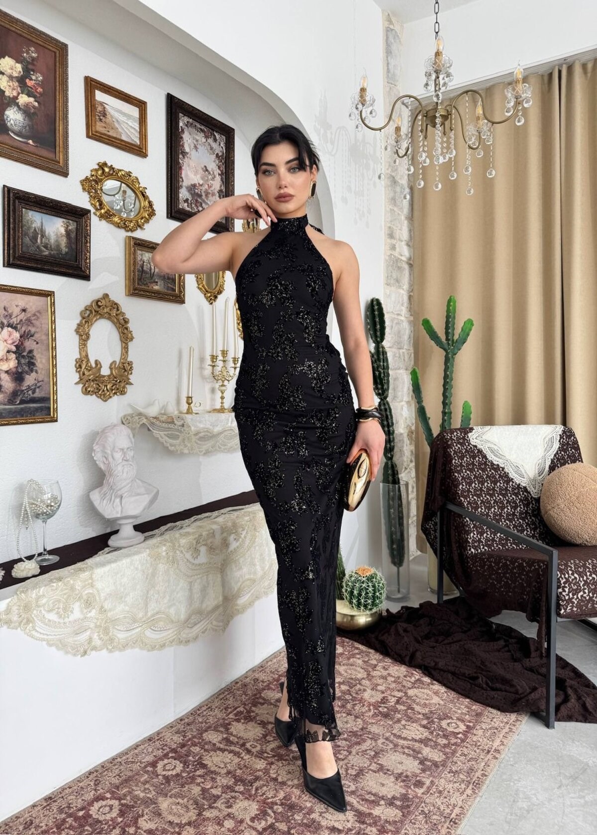 Gerne Neckline Dress