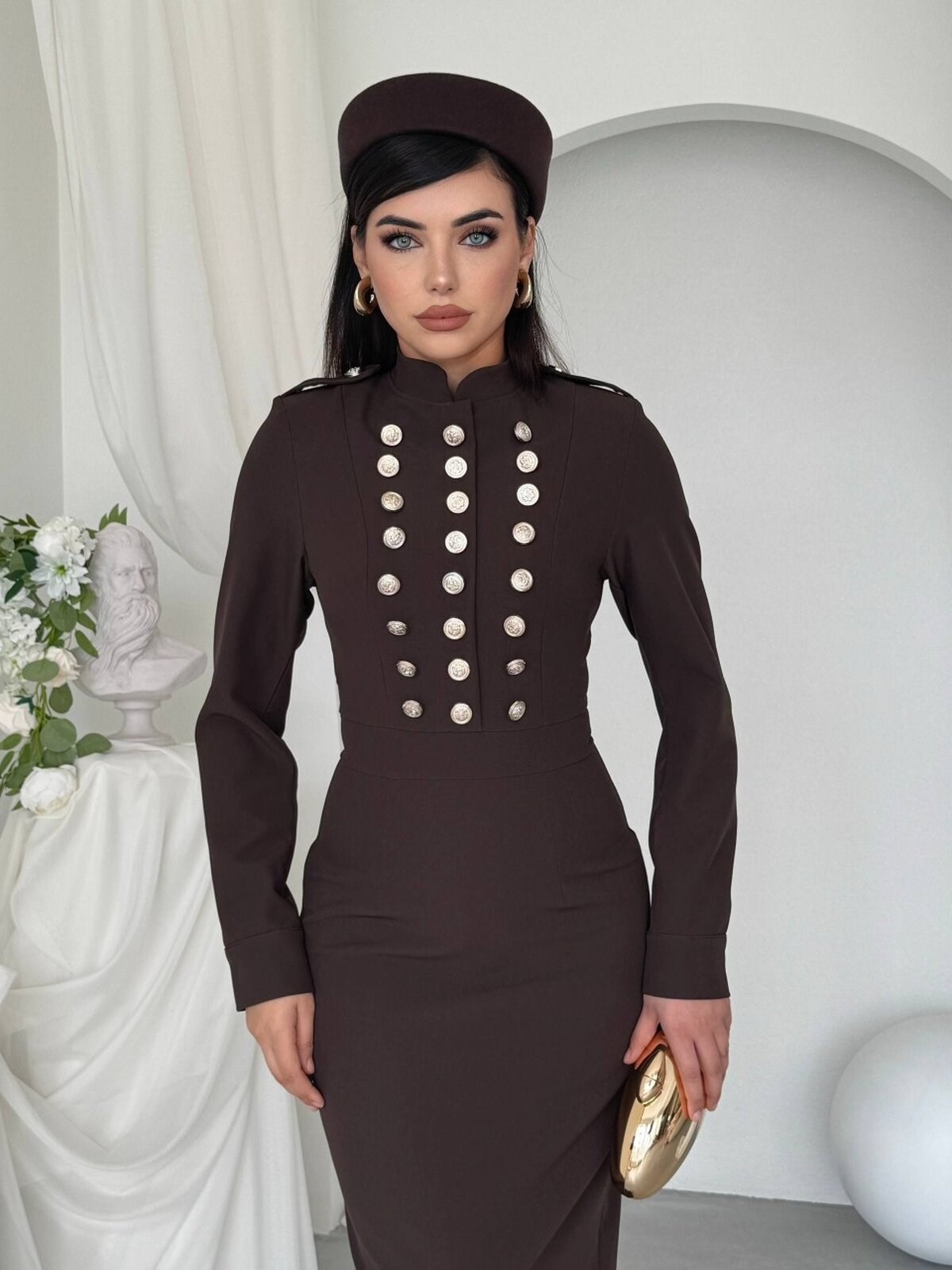 Gurea Button-Detail Dress
