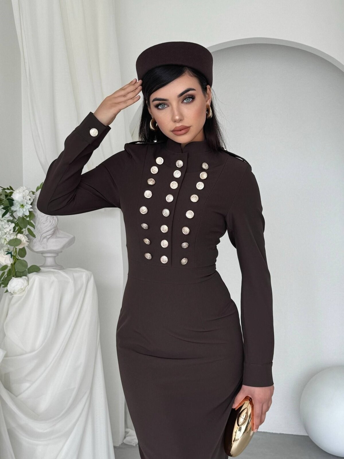 Gurea Button-Detail Dress