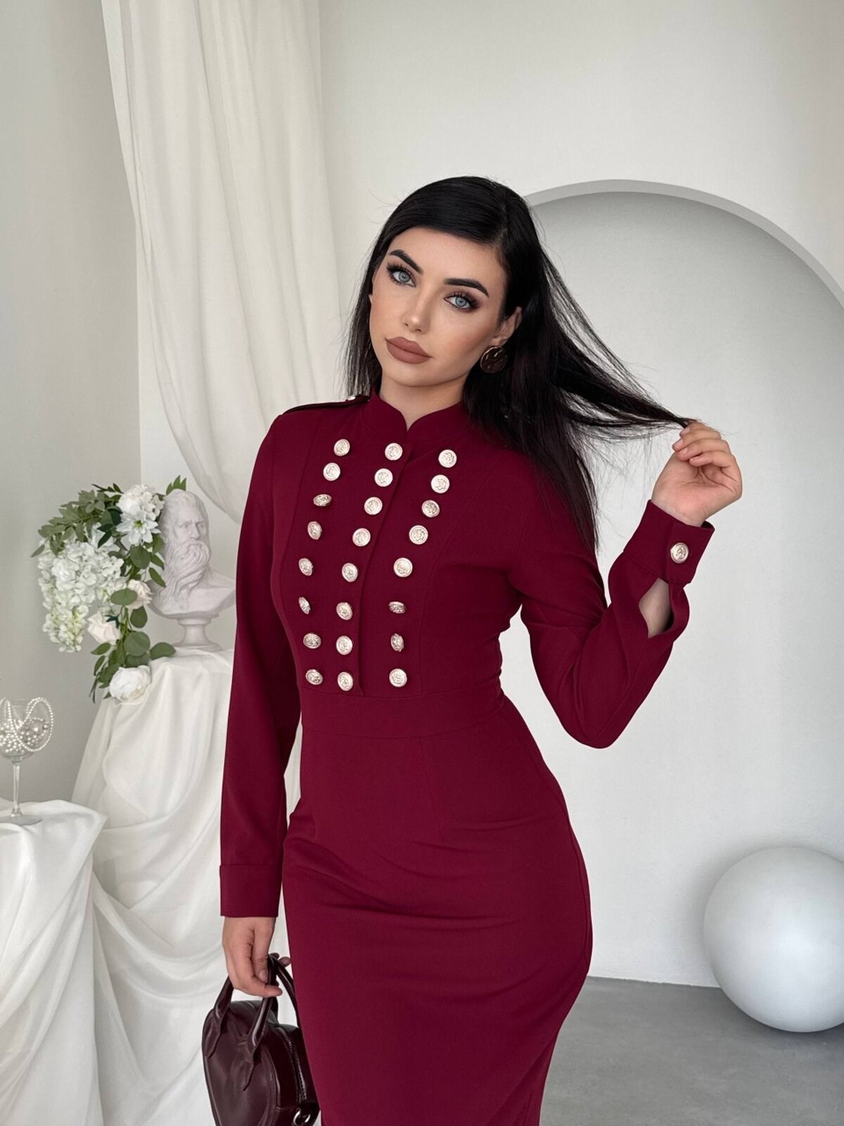 Gurea Button-Detail Dress