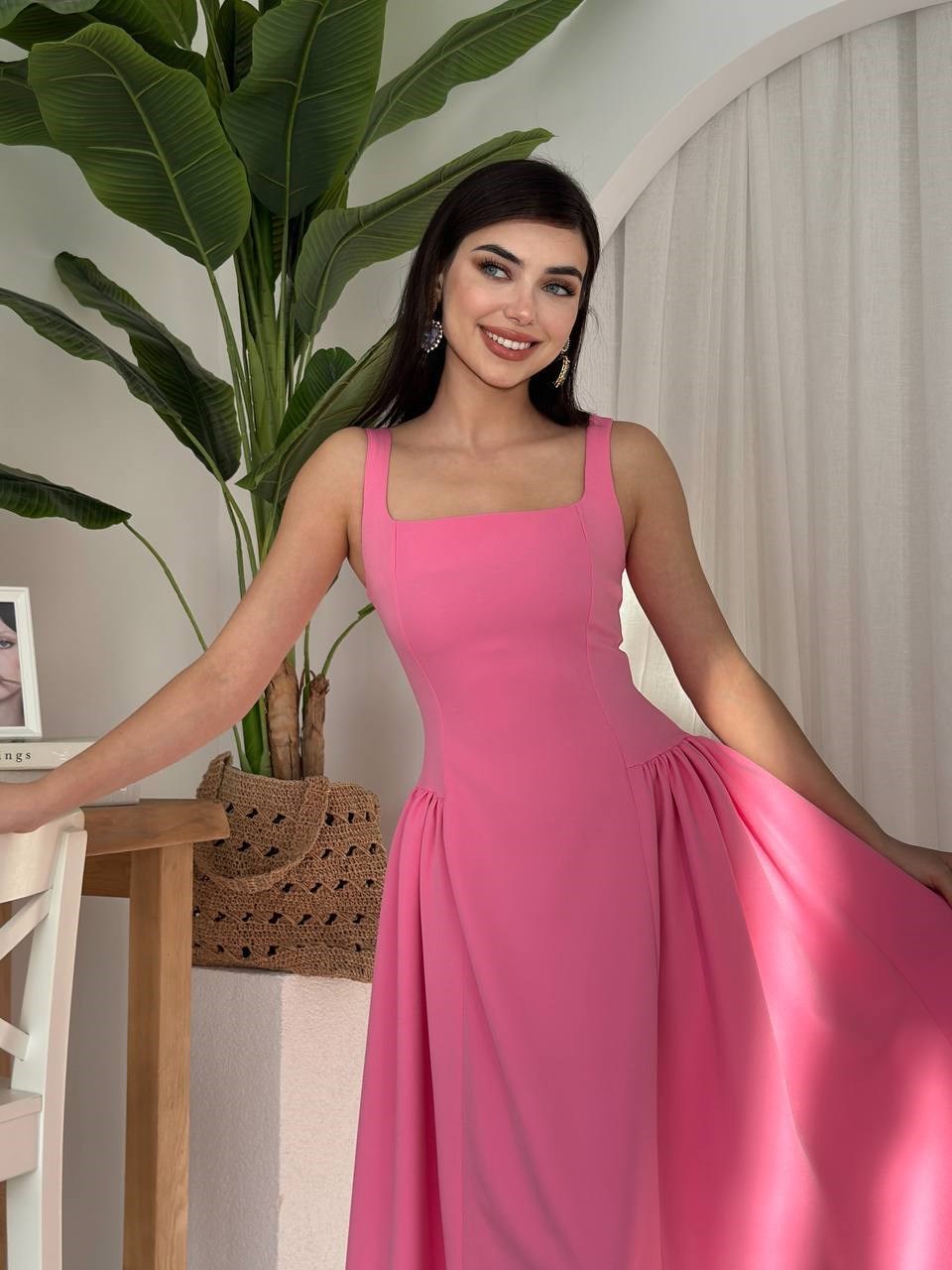 Heldi Pleated Dress - Pink 00597