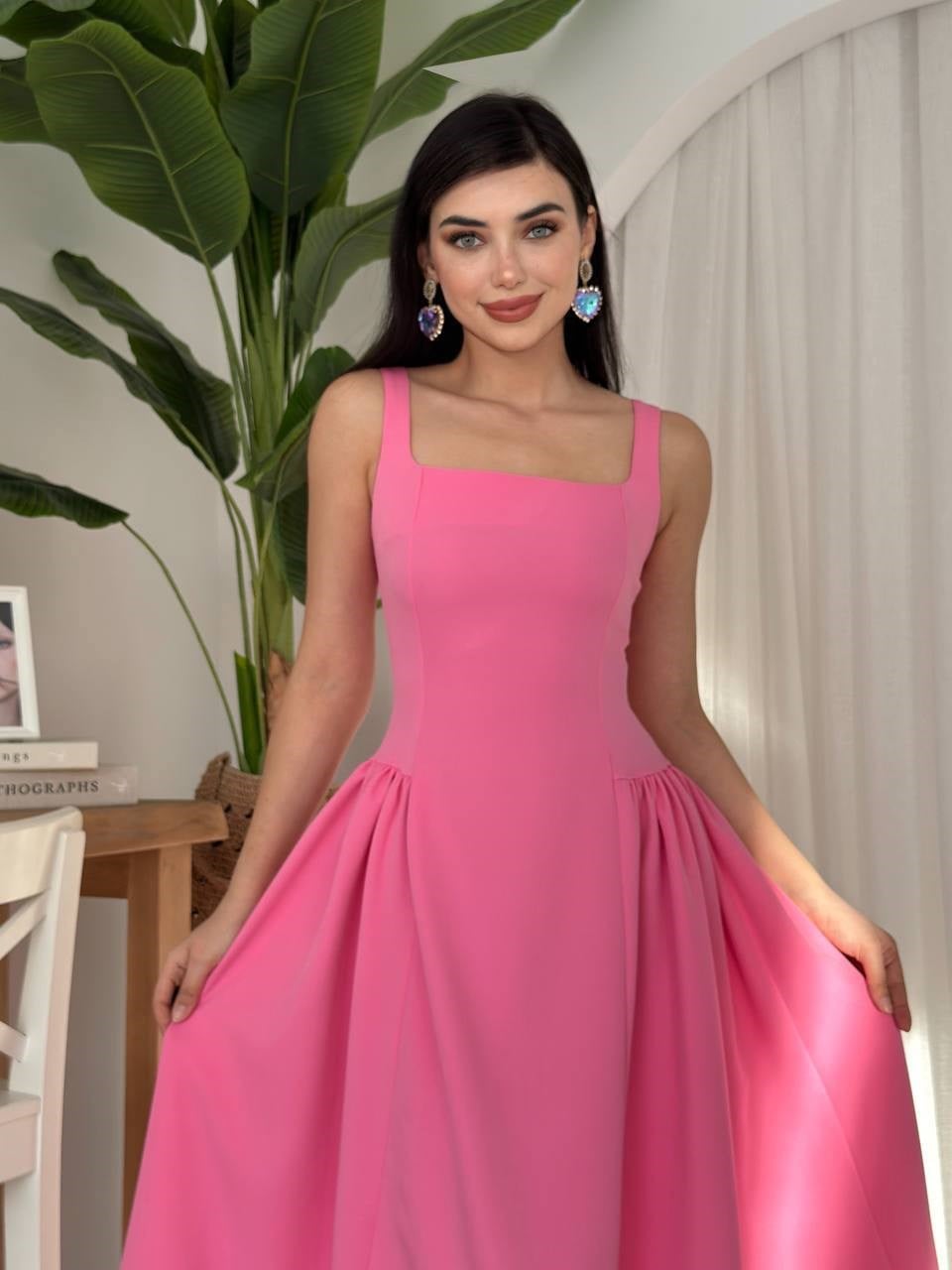 Heldi Pleated Dress - Pink 00597