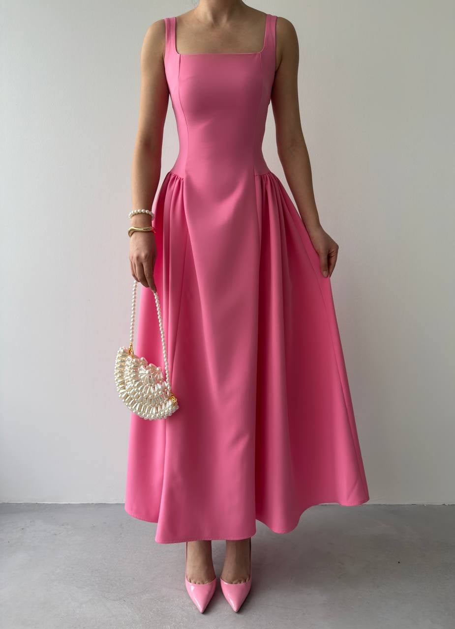 Heldi Pleated Dress - Pink 00597