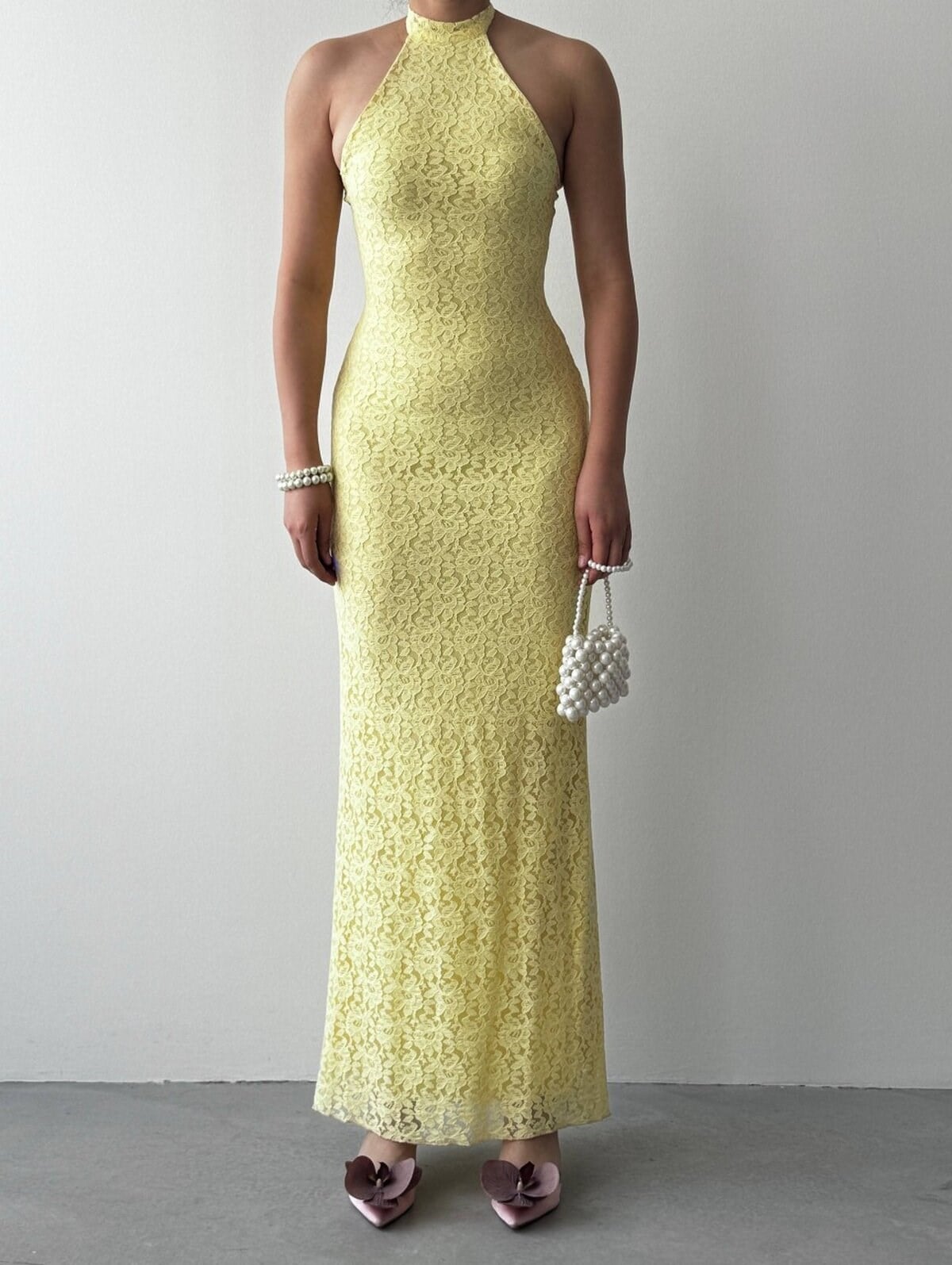 Jons Neck Tie Midi Dress