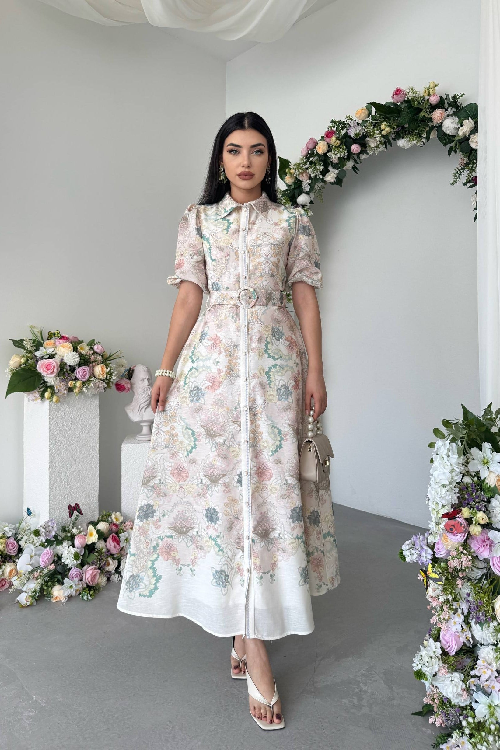 Jugen Dress with Pocket Detail - Floral 00965