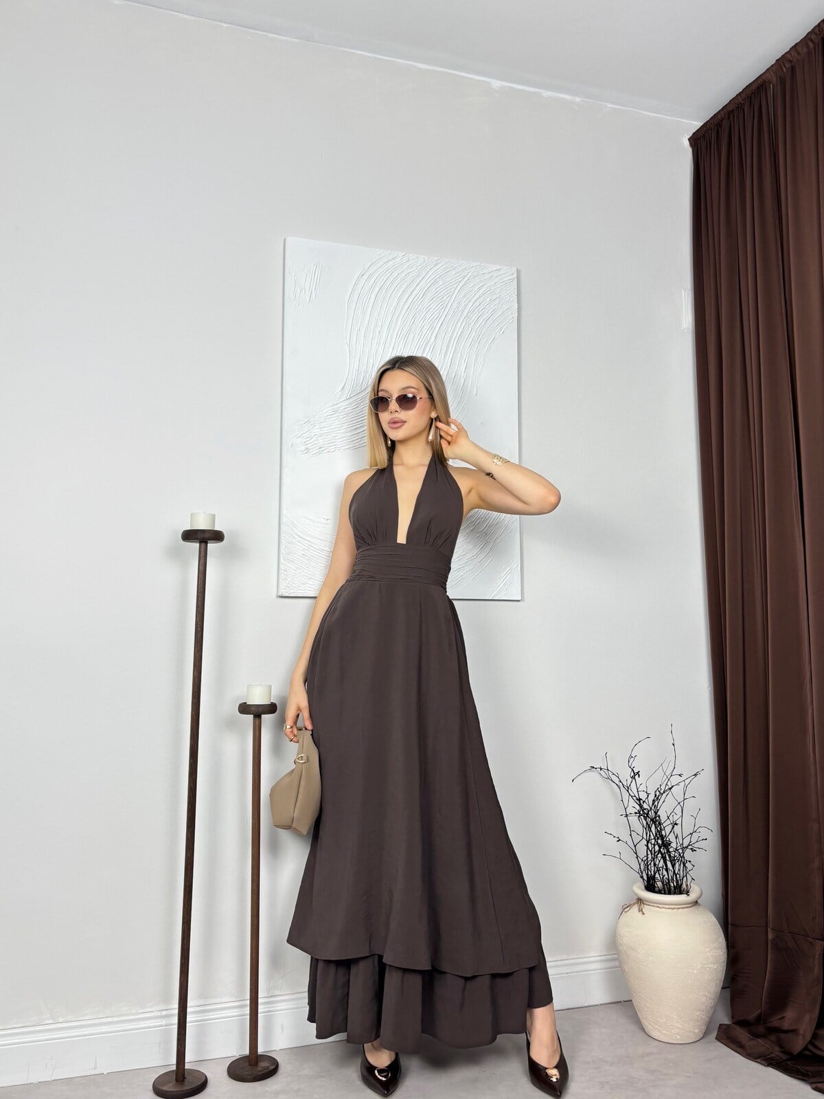 KAHVE 12013 ELBİSE