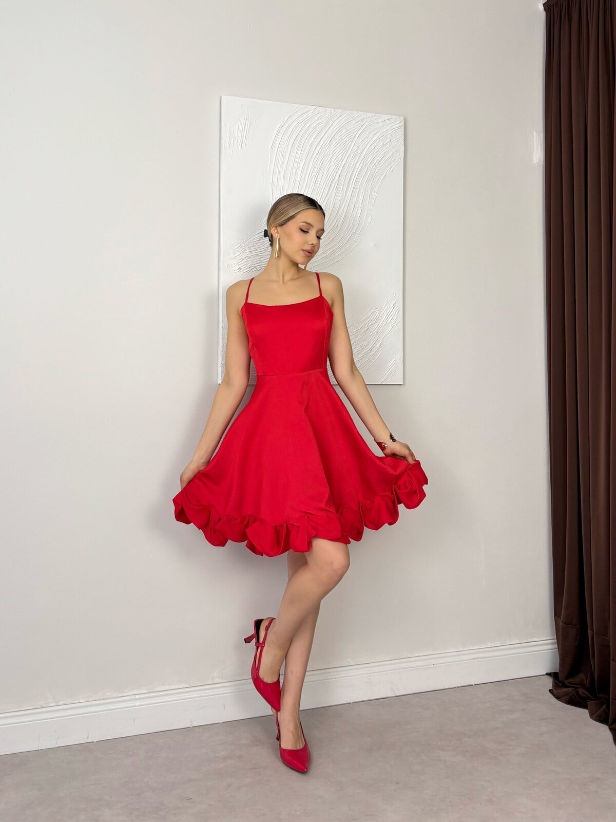 KIRMIZI 1129 ELBİSE