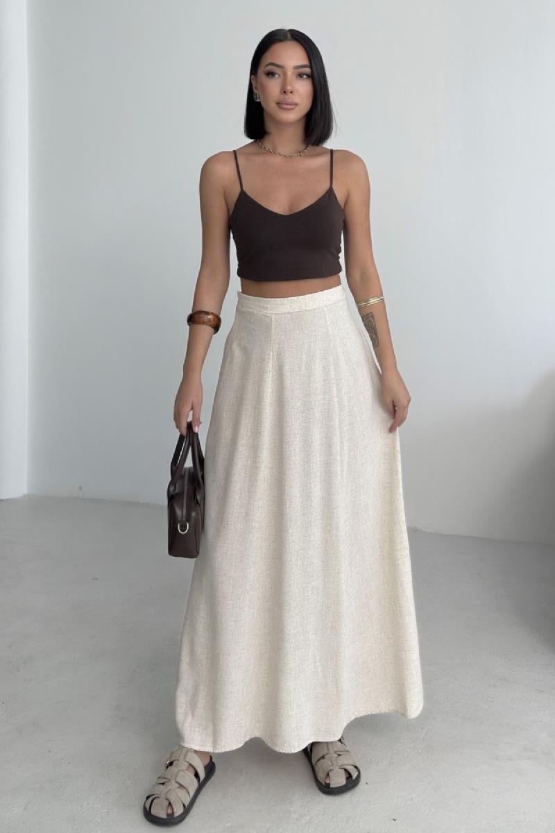 Lastikli Uzun Keten Etek HS104-80-(36-42-4)