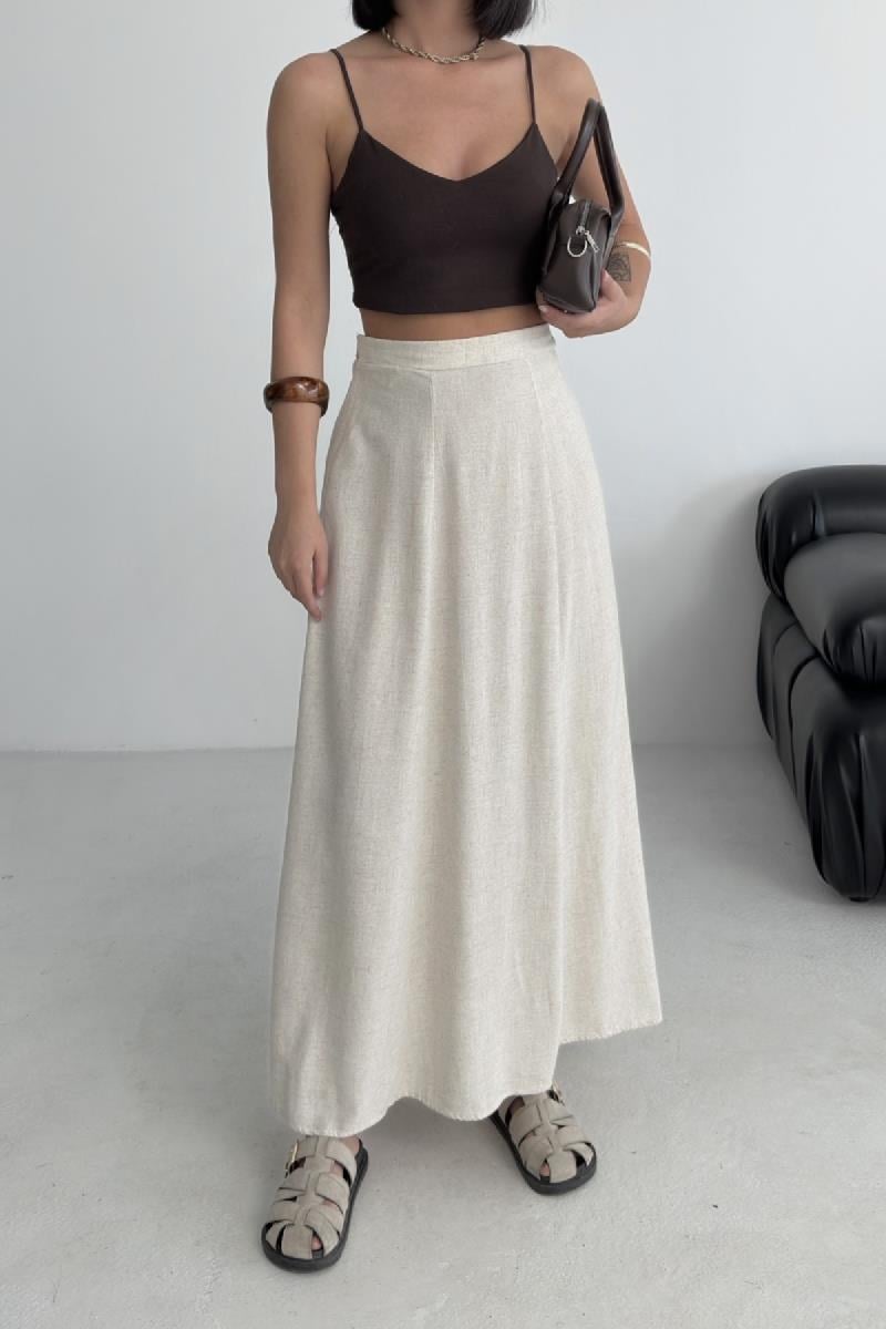 Lastikli Uzun Keten Etek HS104-80-(36-42-4)