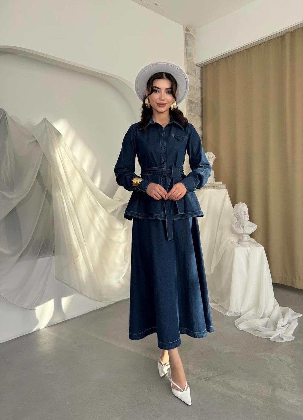 Linor Belted Two Piece Suit