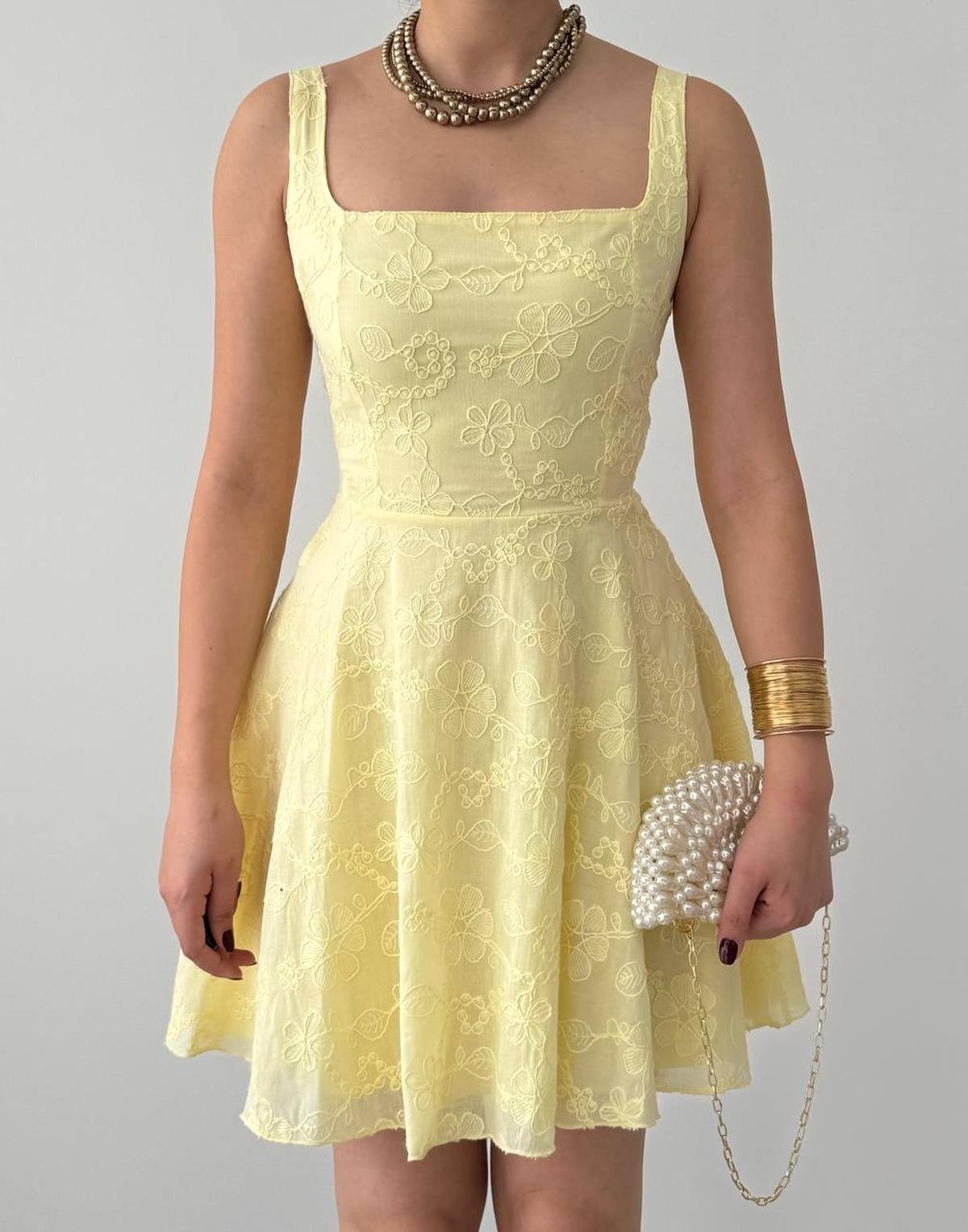 Lyro Flower Embroidered Dress