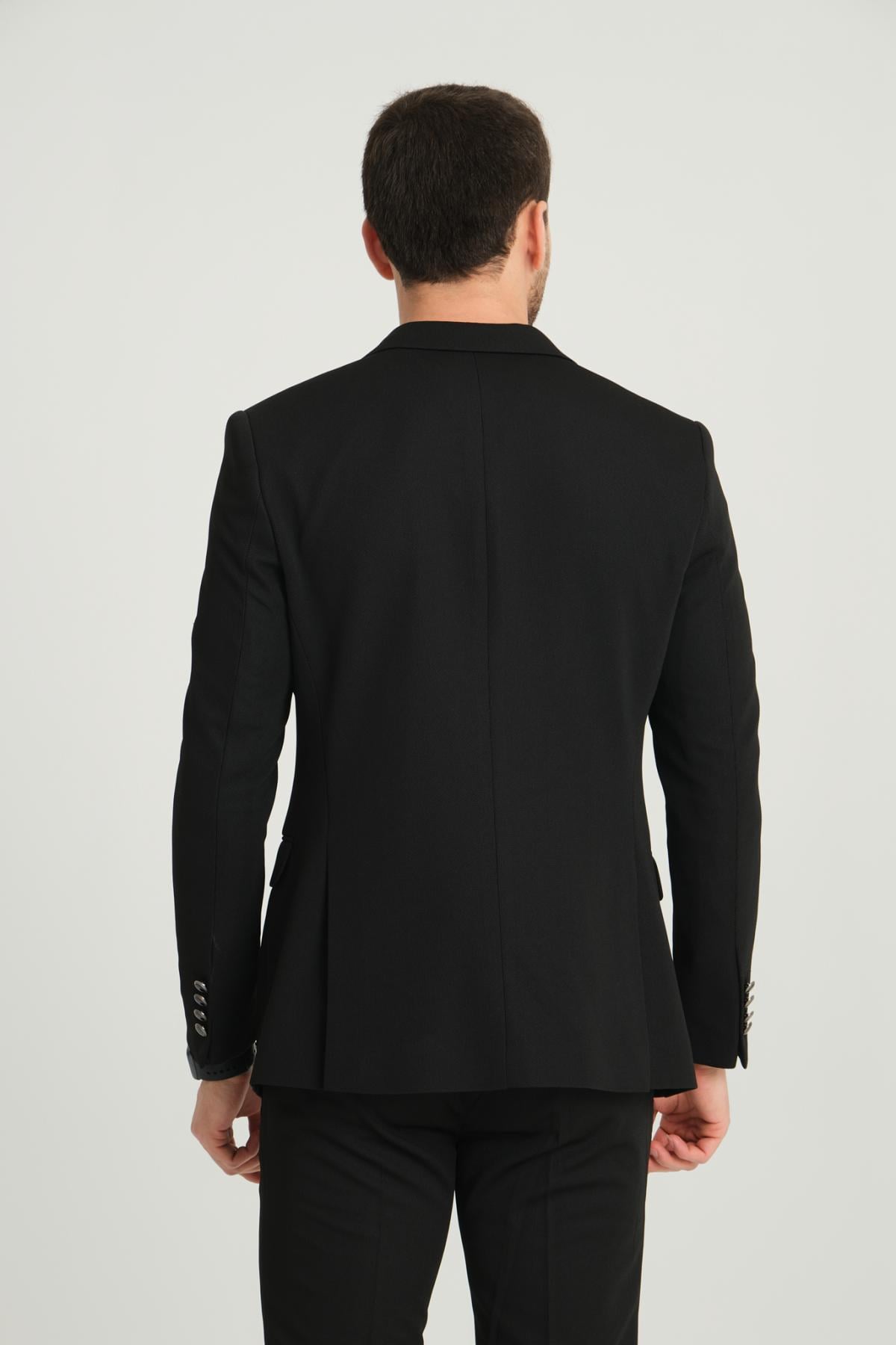Men double-breasted suit wholesale Black color 692769